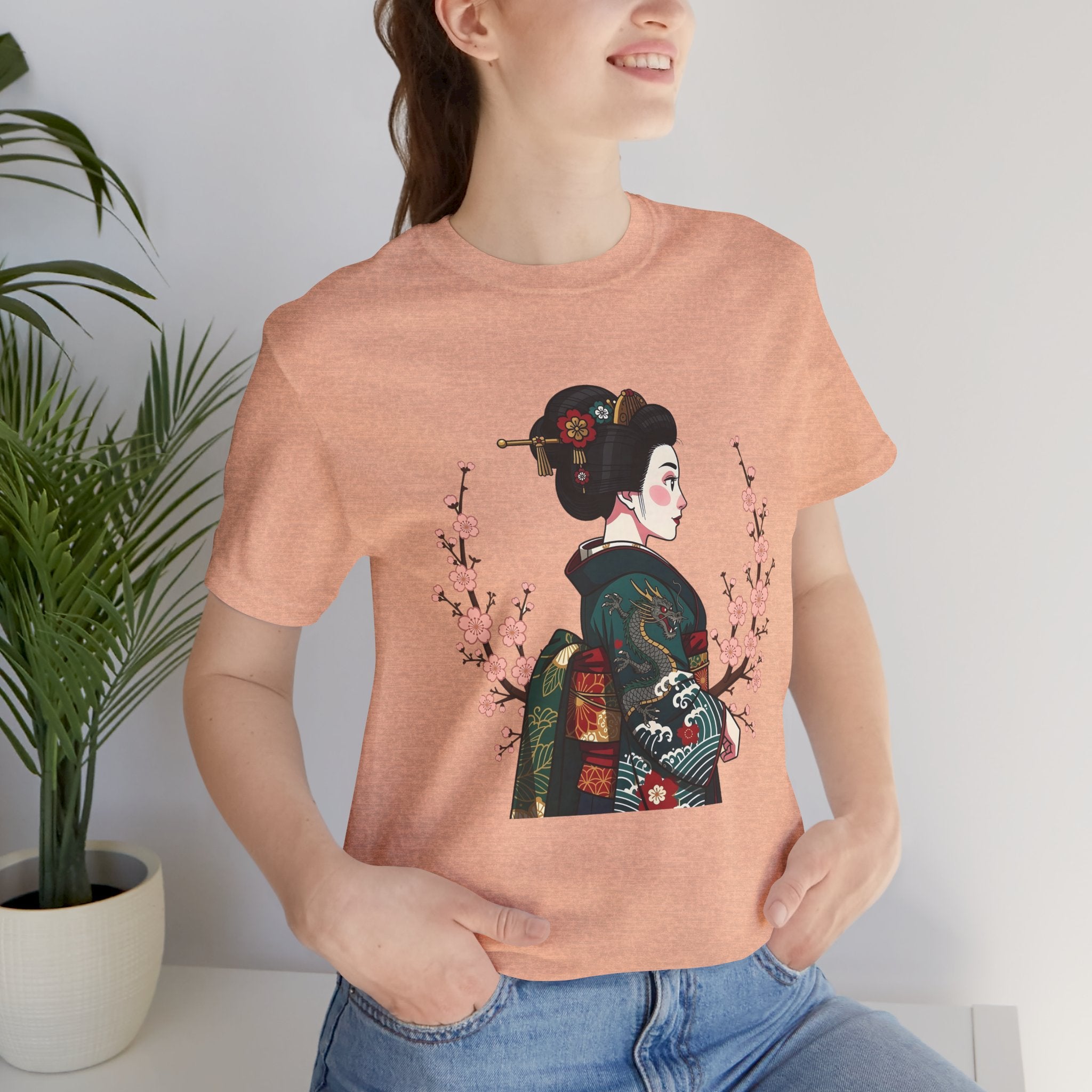 Geisha Blossom T‑Shirt — Vintage Japanese Art Tee