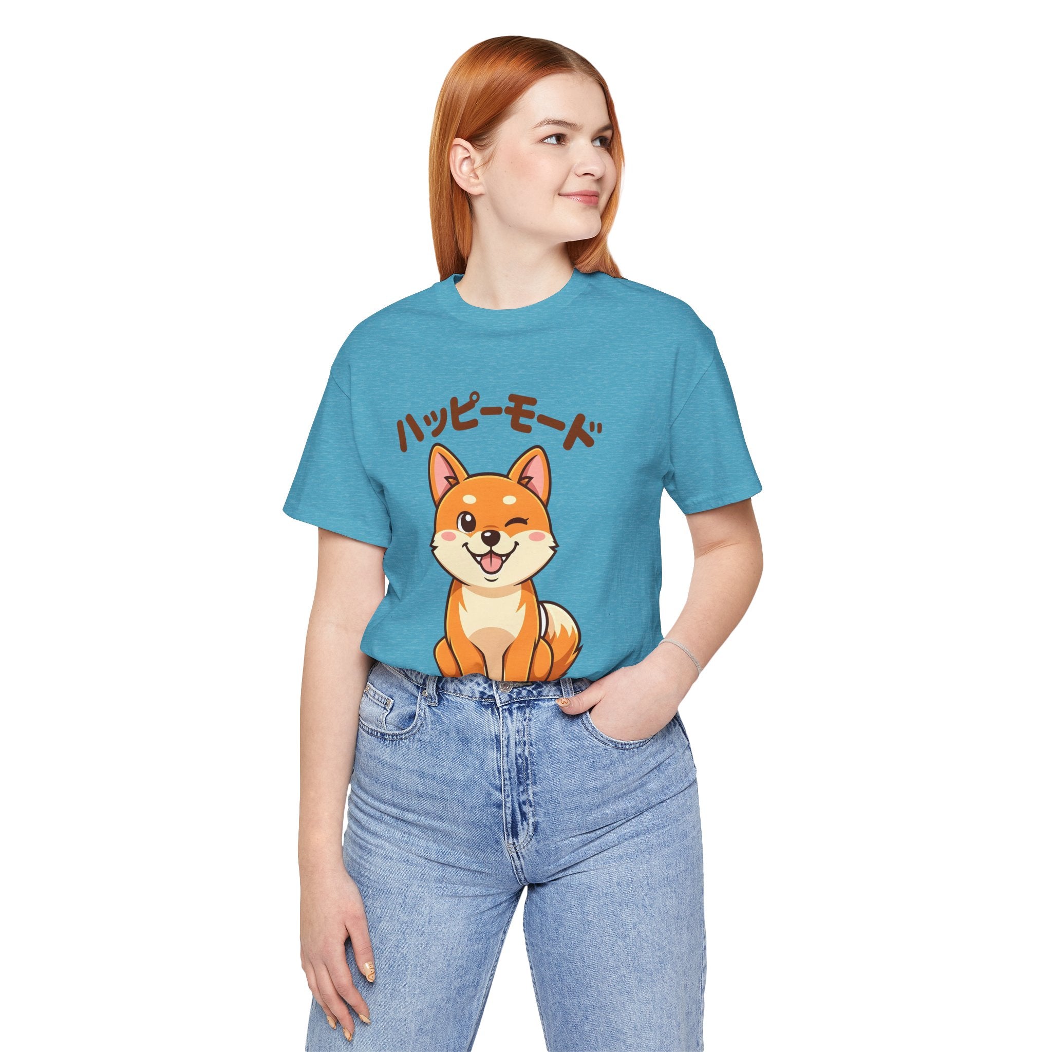 Happy Mode Shiba Inu T‑Shirt — Cute Japanese Kawaii Dog Tee