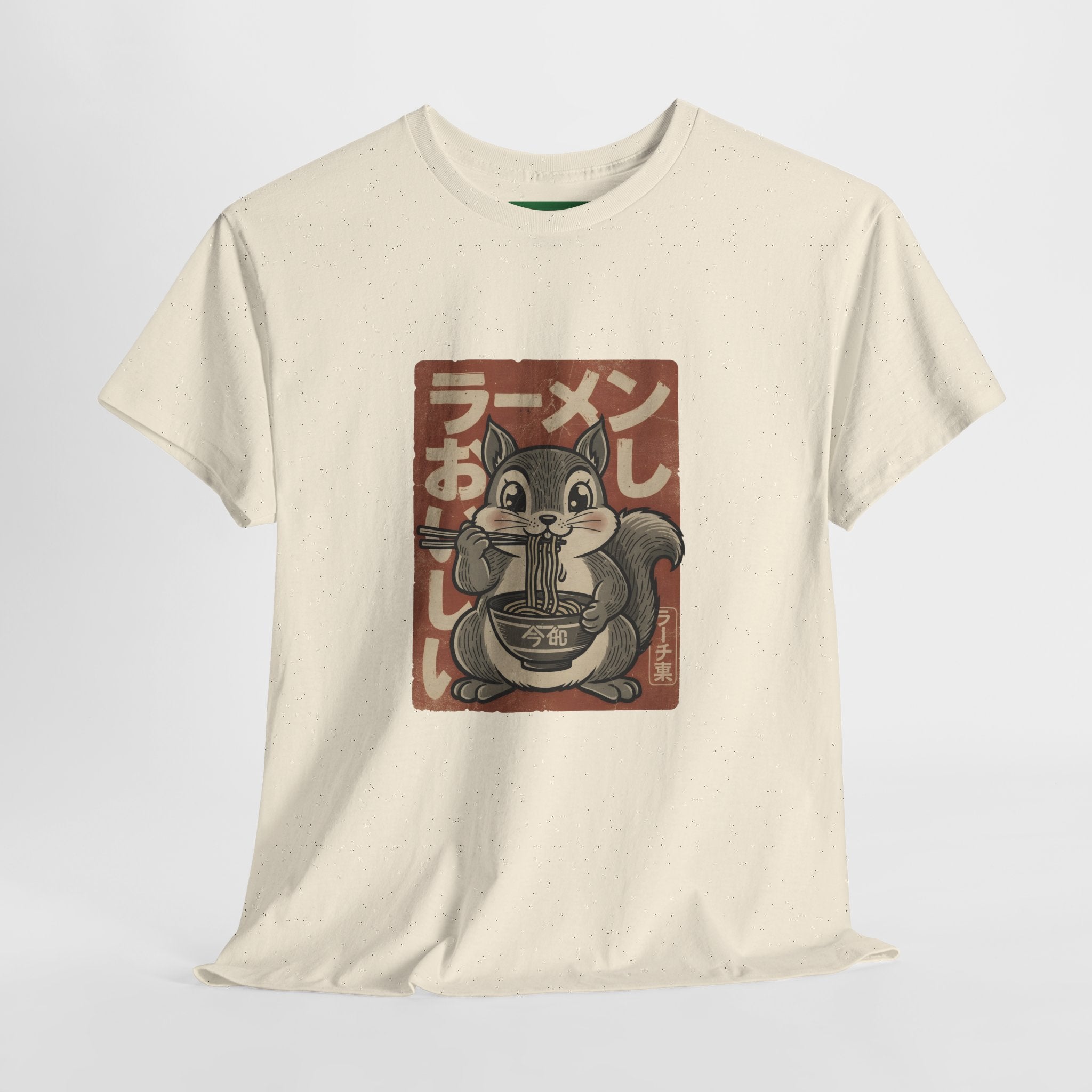 Ramen Squirrel T‑Shirt — Cute Vintage Japanese Noodle Graphic Tee