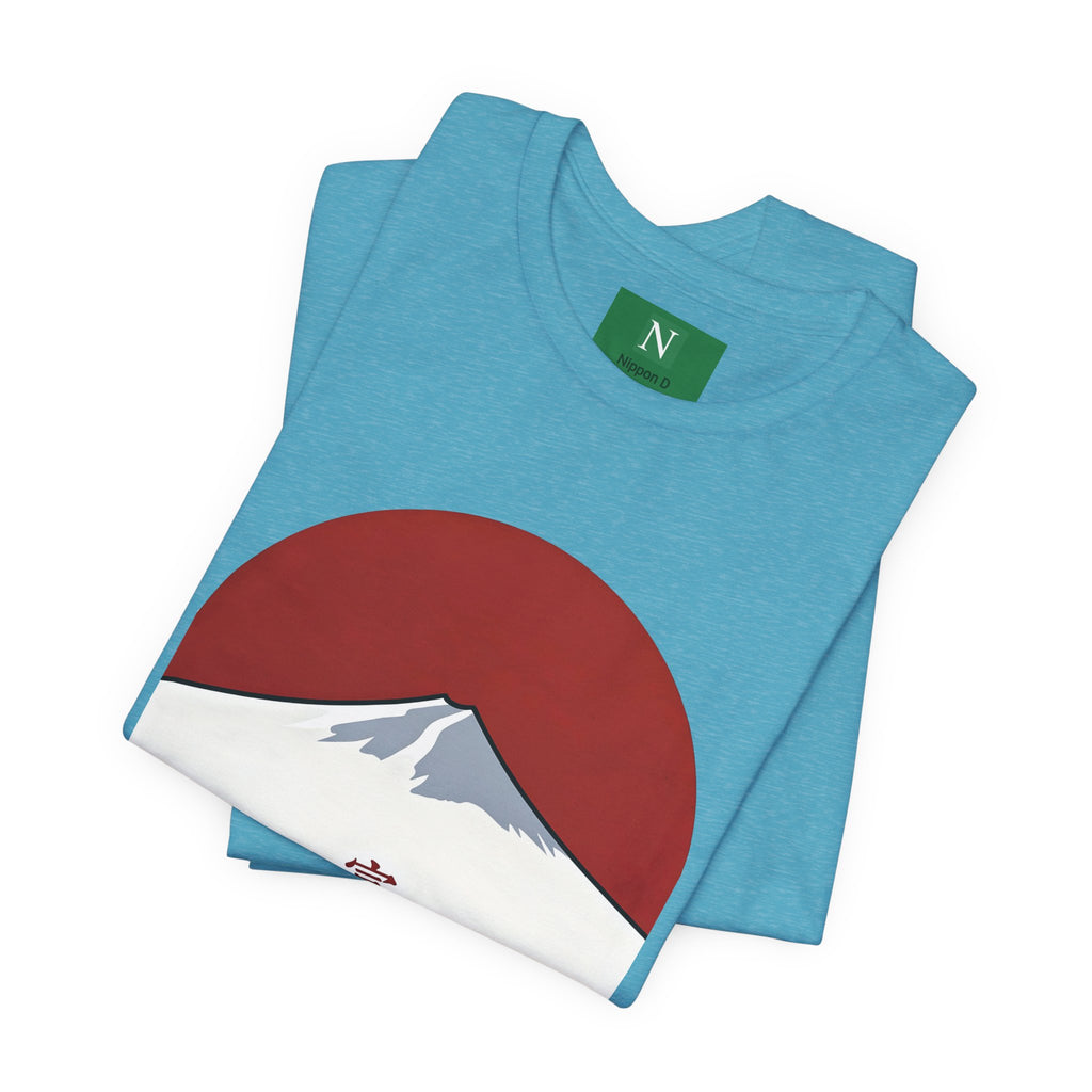Mount Fuji Tee — Japanese Red Sun Graphic with Kanji 富士山