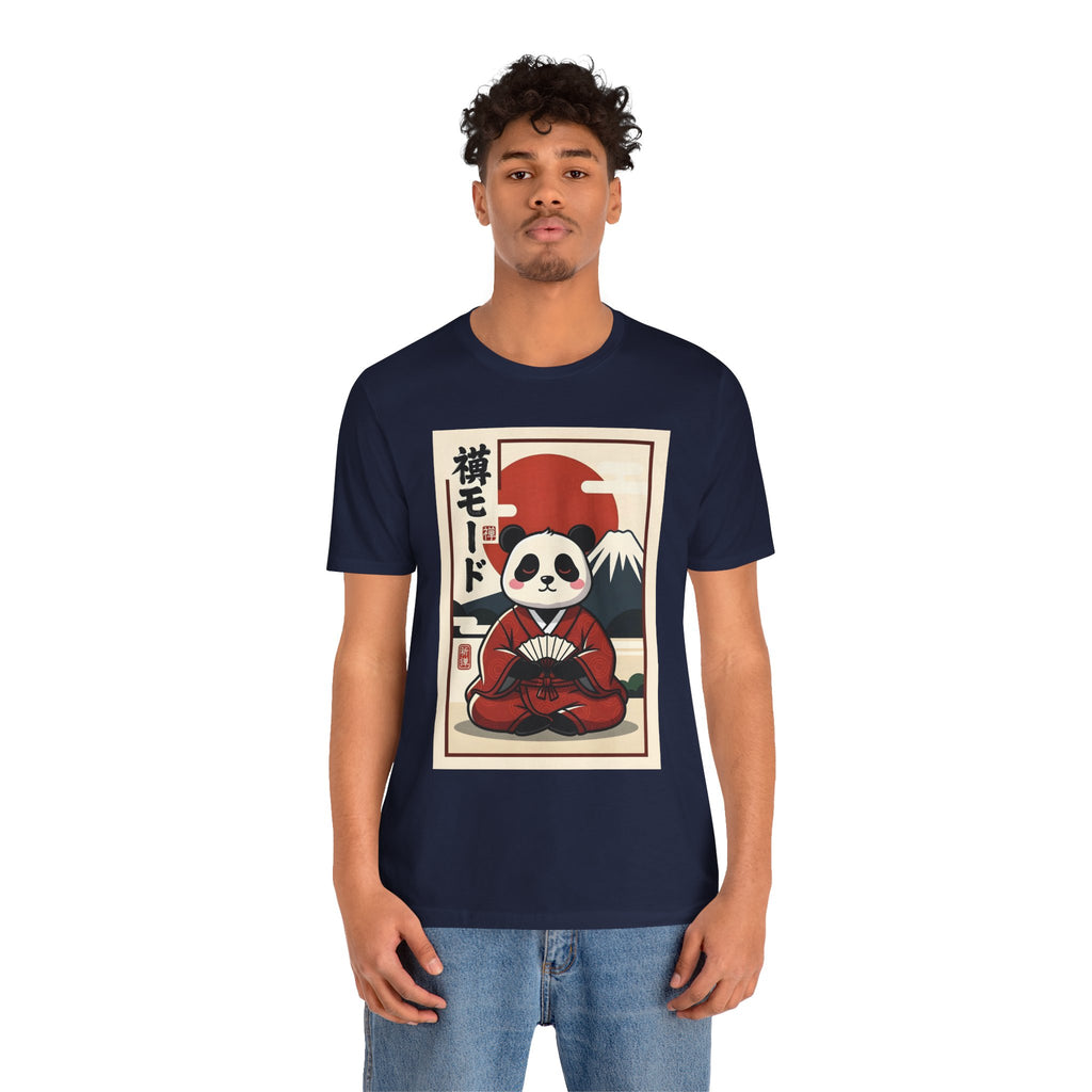Panda Samurai Tee — Cute Japanese Ukiyo-e Style Graphic T-Shirt
