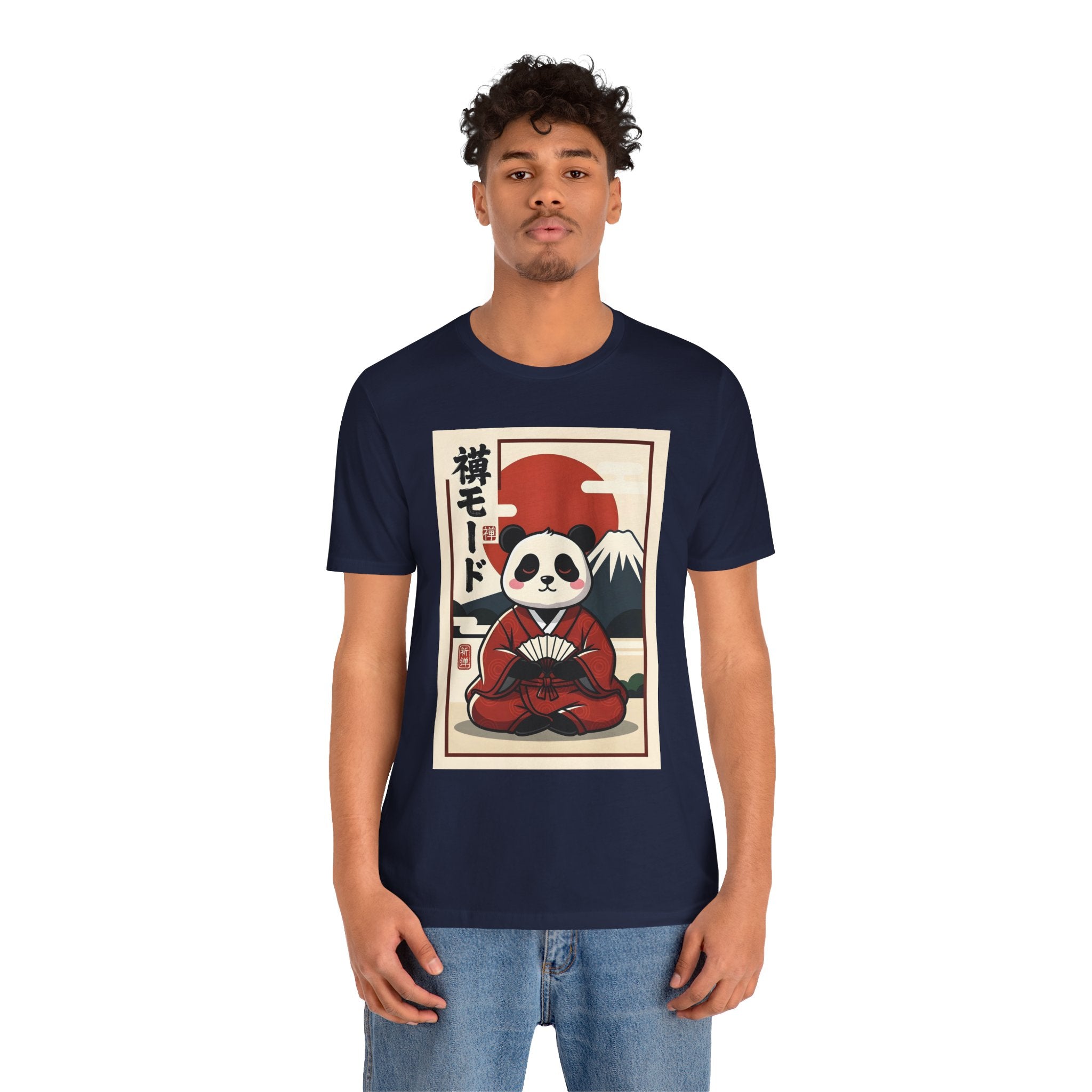 Panda Samurai Tee — Cute Japanese Ukiyo-e Style Graphic T-Shirt