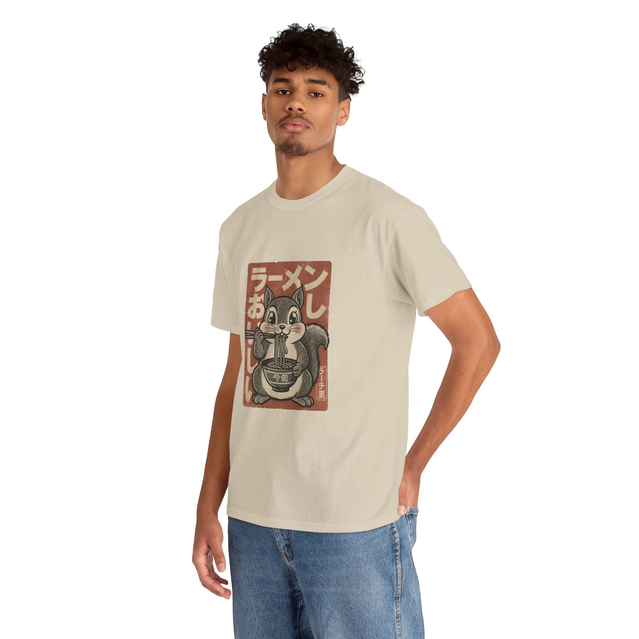 Ramen Squirrel T‑Shirt — Cute Vintage Japanese Noodle Graphic Tee
