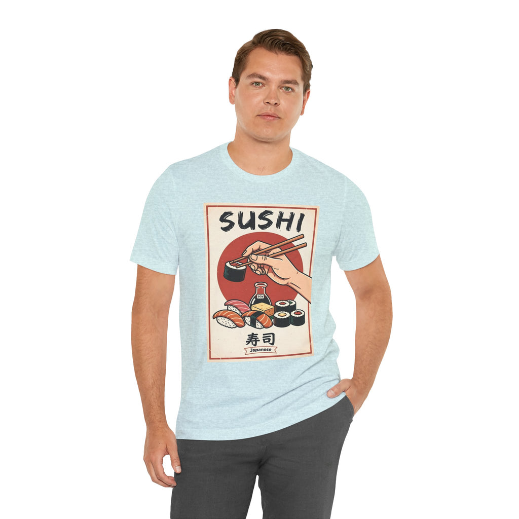 Sushi Poster Graphic Tee — Retro Japanese Sushi Shirt