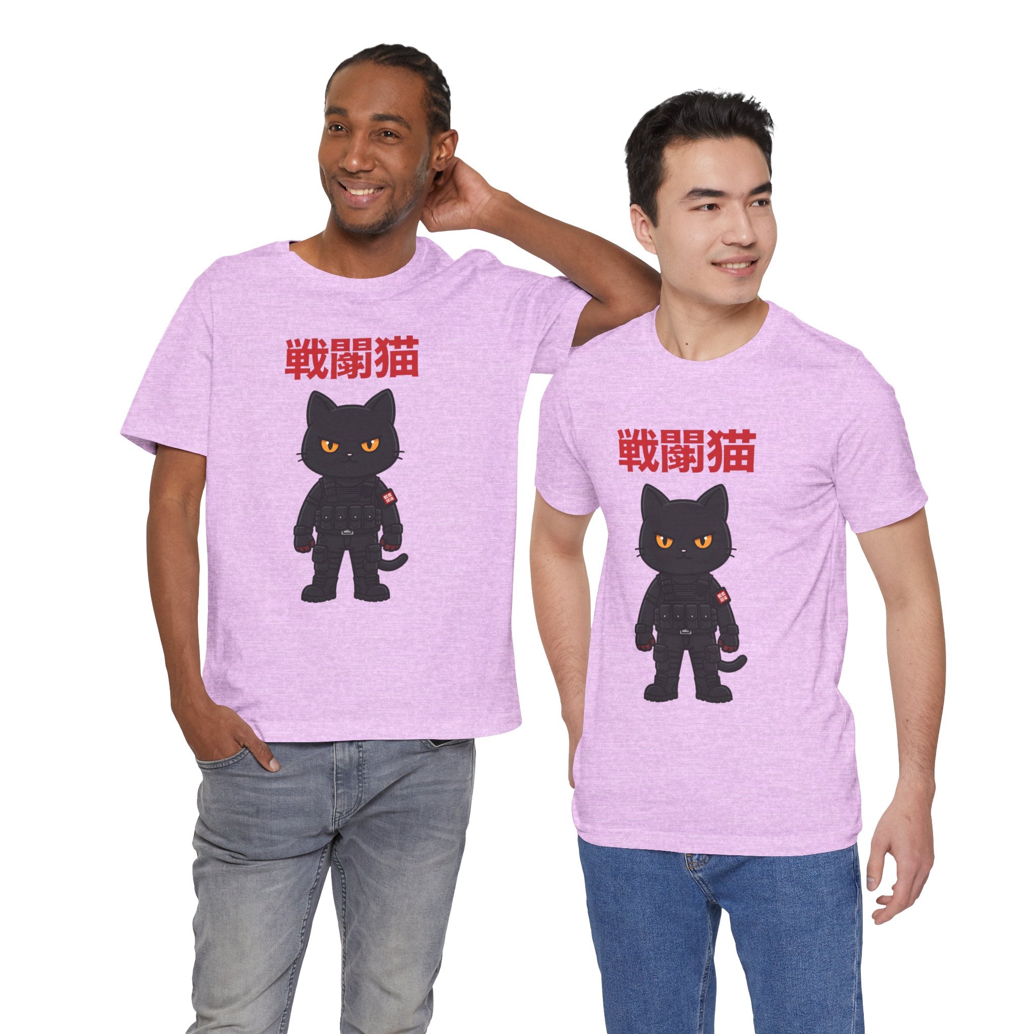 Warrior Cat T-Shirt — Black Cat Samurai Graphic Tee (戦闘猫)