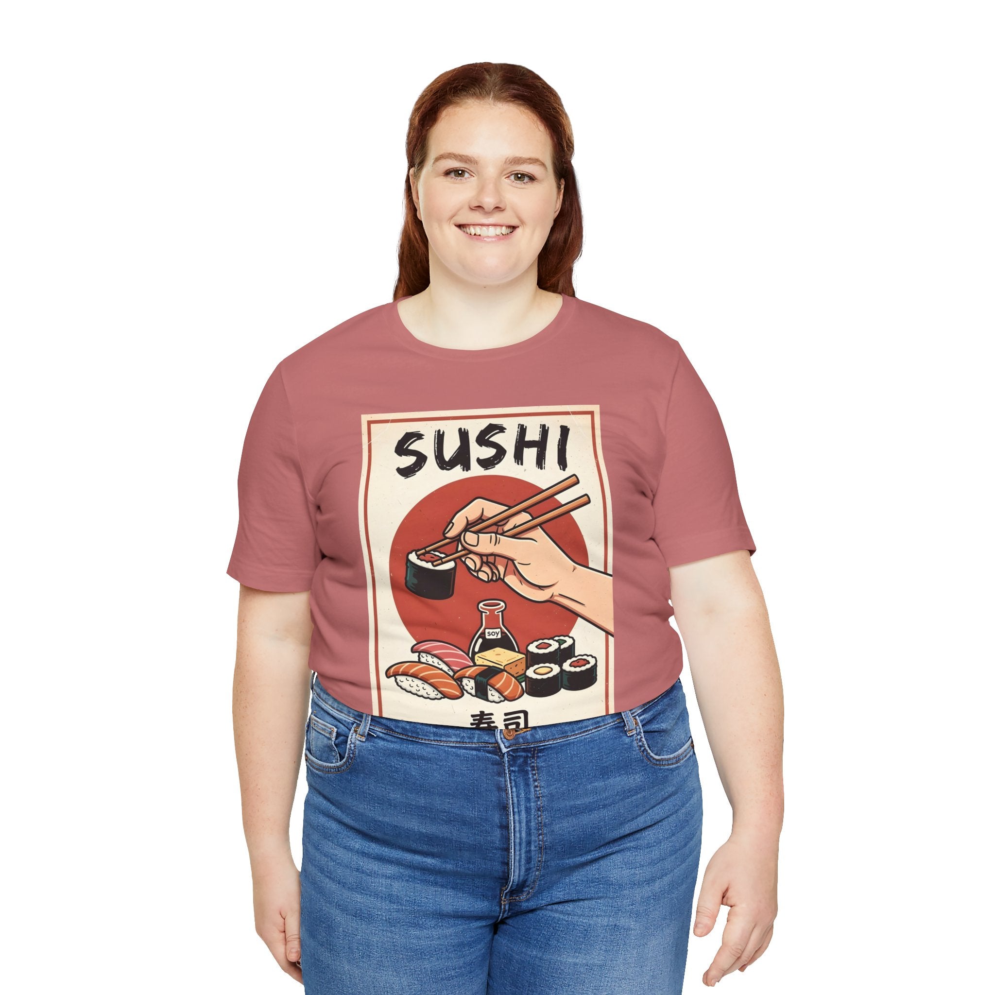 Sushi Poster Graphic Tee — Retro Japanese Sushi Shirt
