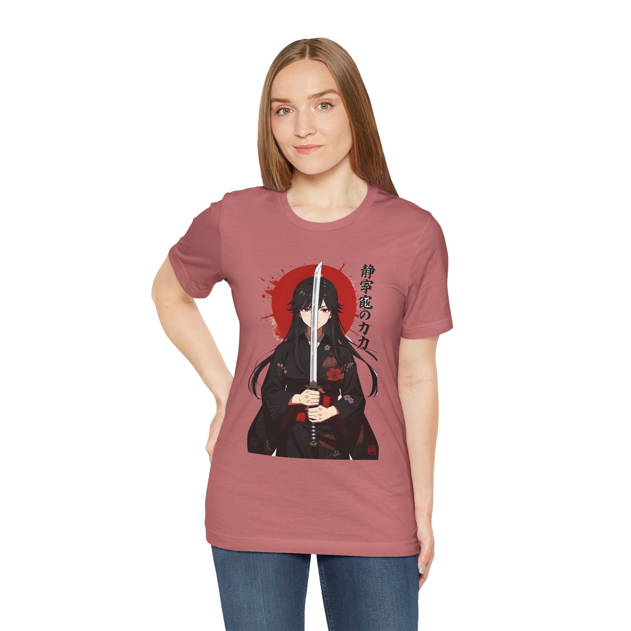 Samurai Girl Sword Tee — Japanese Anime Katana T-Shirt