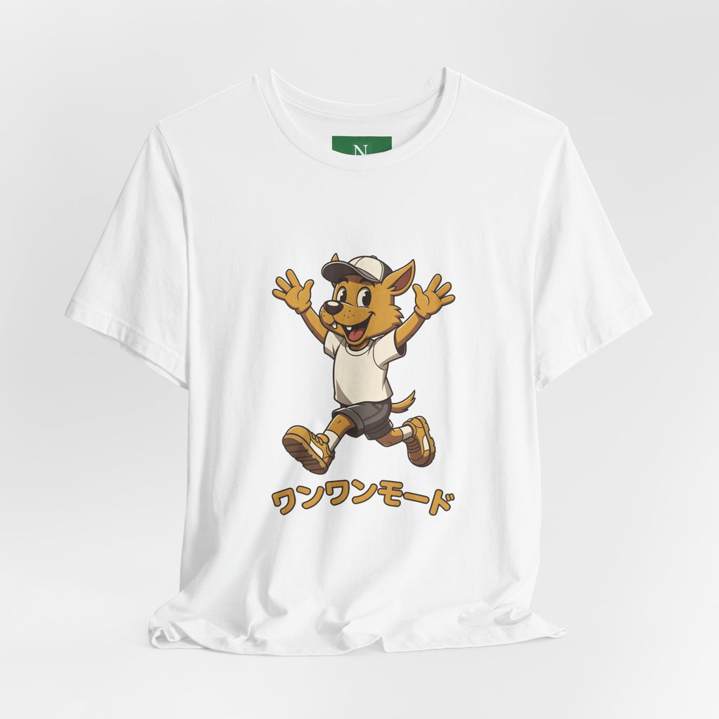 Happy Corgi Character Tee — ワンワンモード (Dog Mode) Cute Cartoon Shirt
