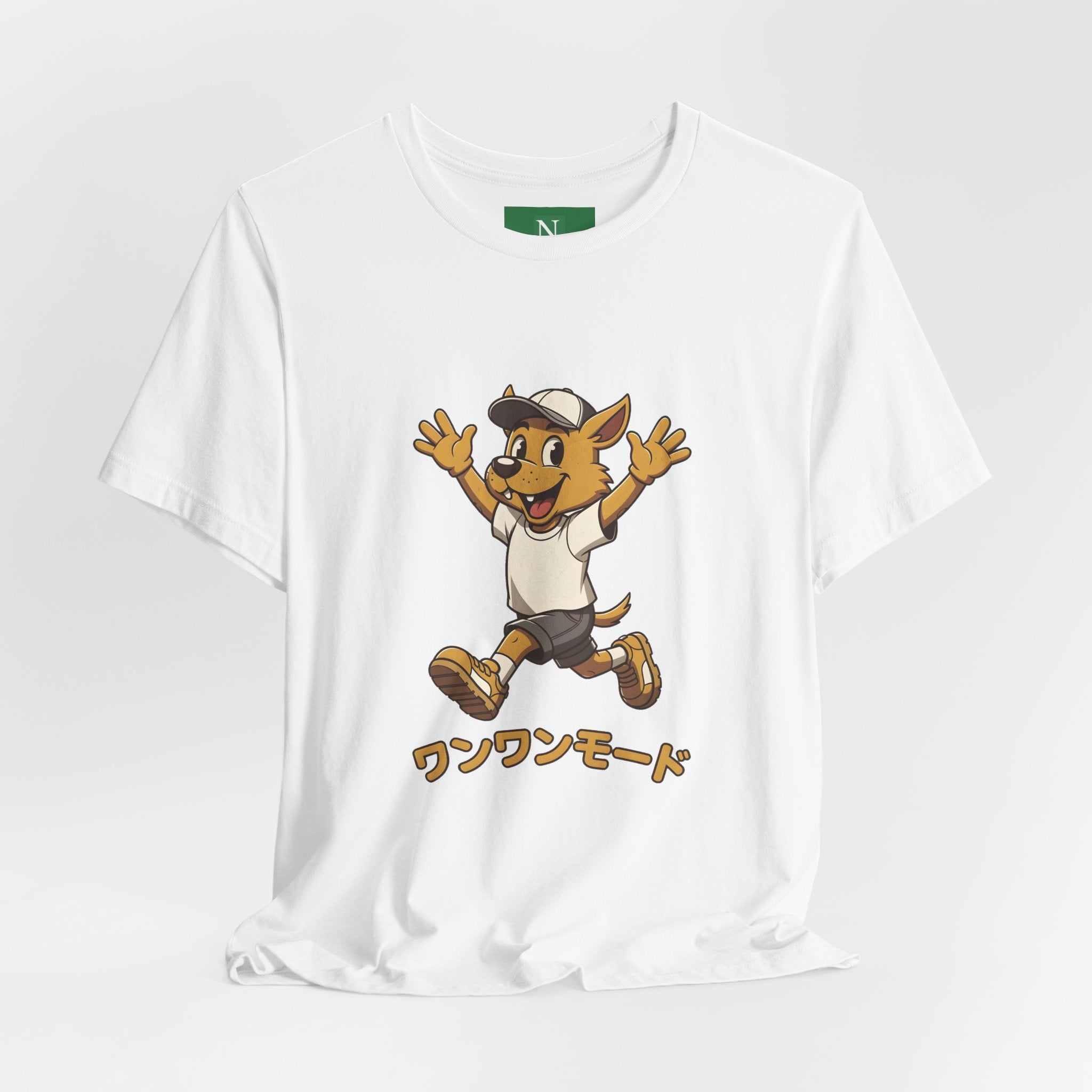 Happy Corgi Character Tee — ワンワンモード (Dog Mode) Cute Cartoon Shirt