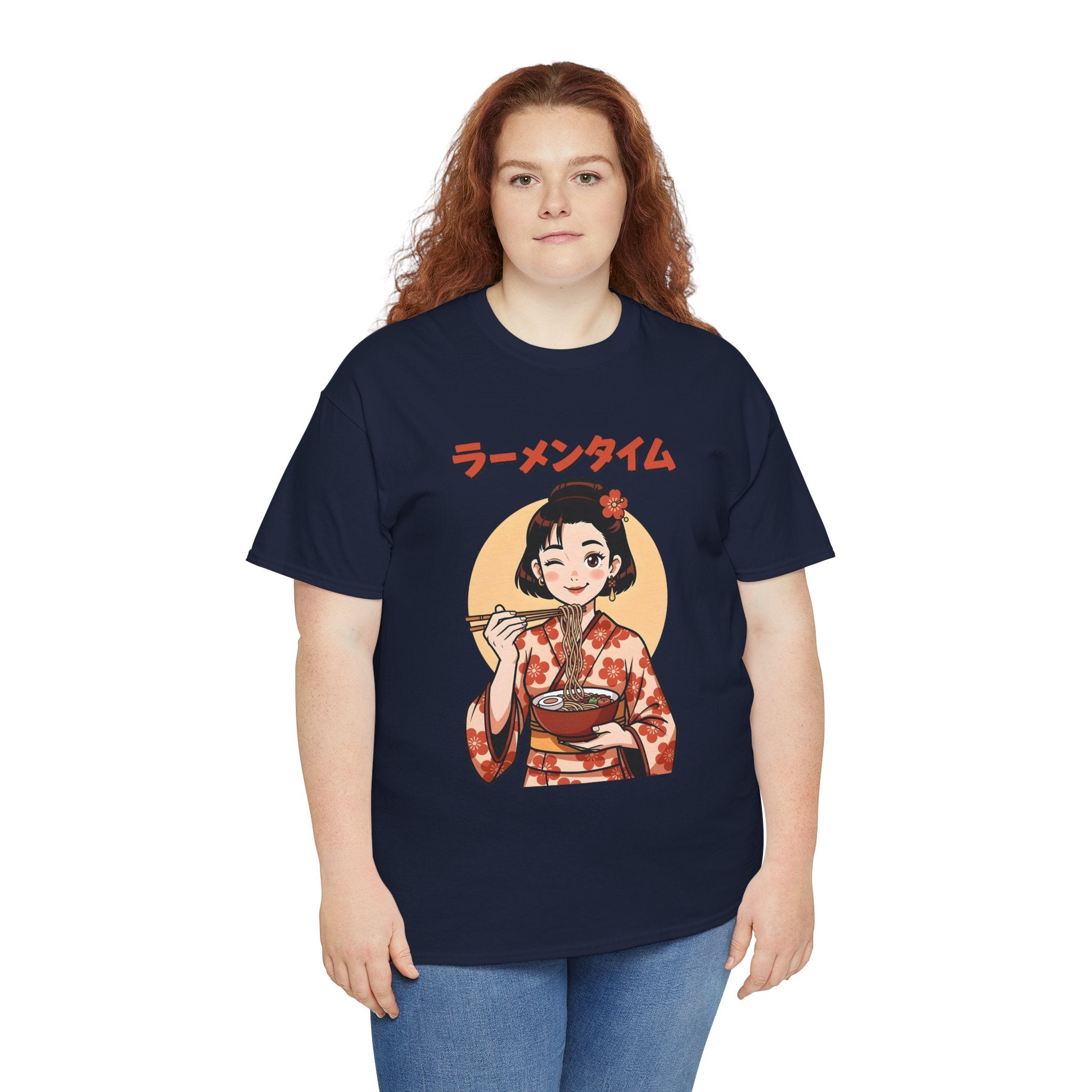 Ramen Time Tee — Cute Kimono Girl Eating Ramen Graphic T-Shirt