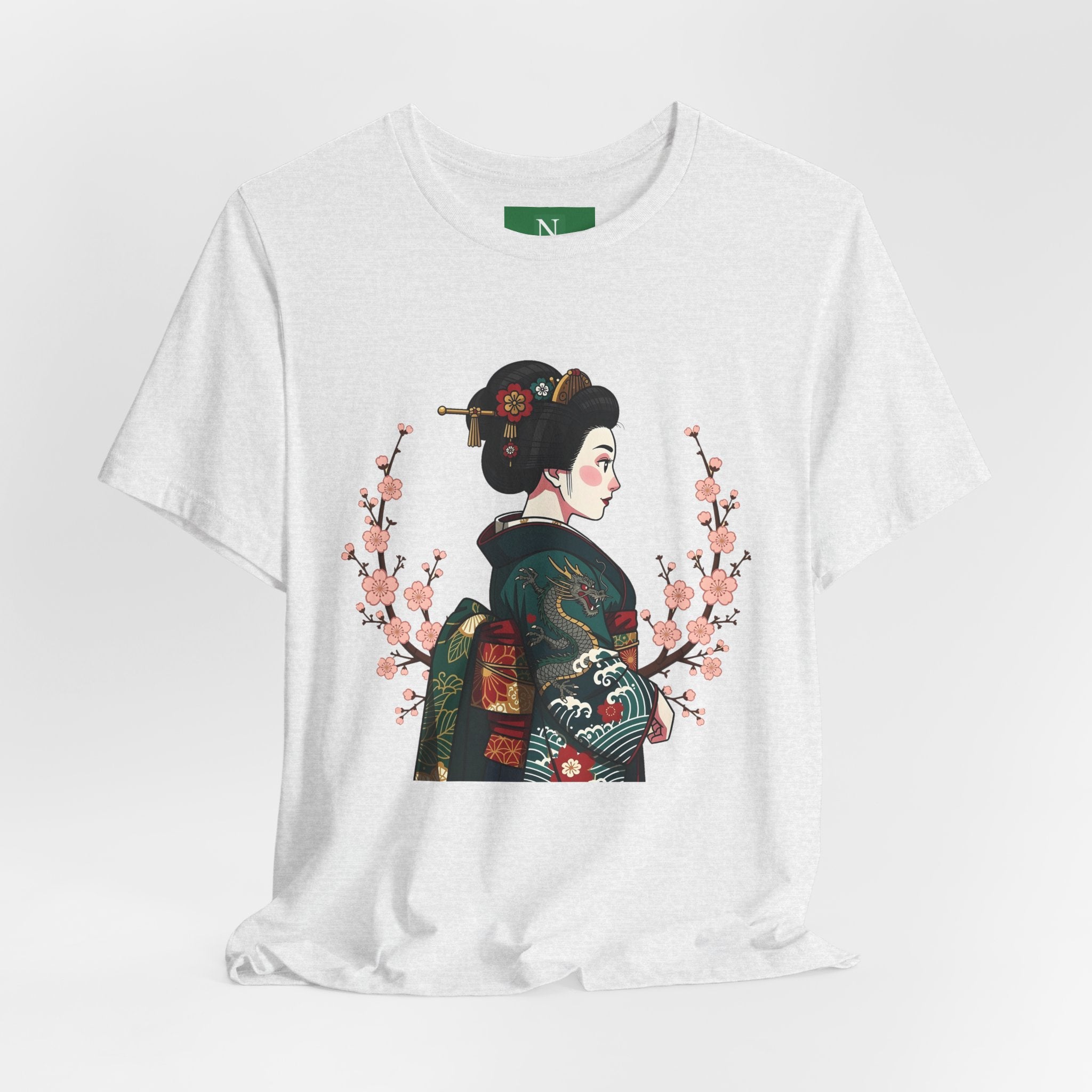 Geisha Blossom T‑Shirt — Vintage Japanese Art Tee
