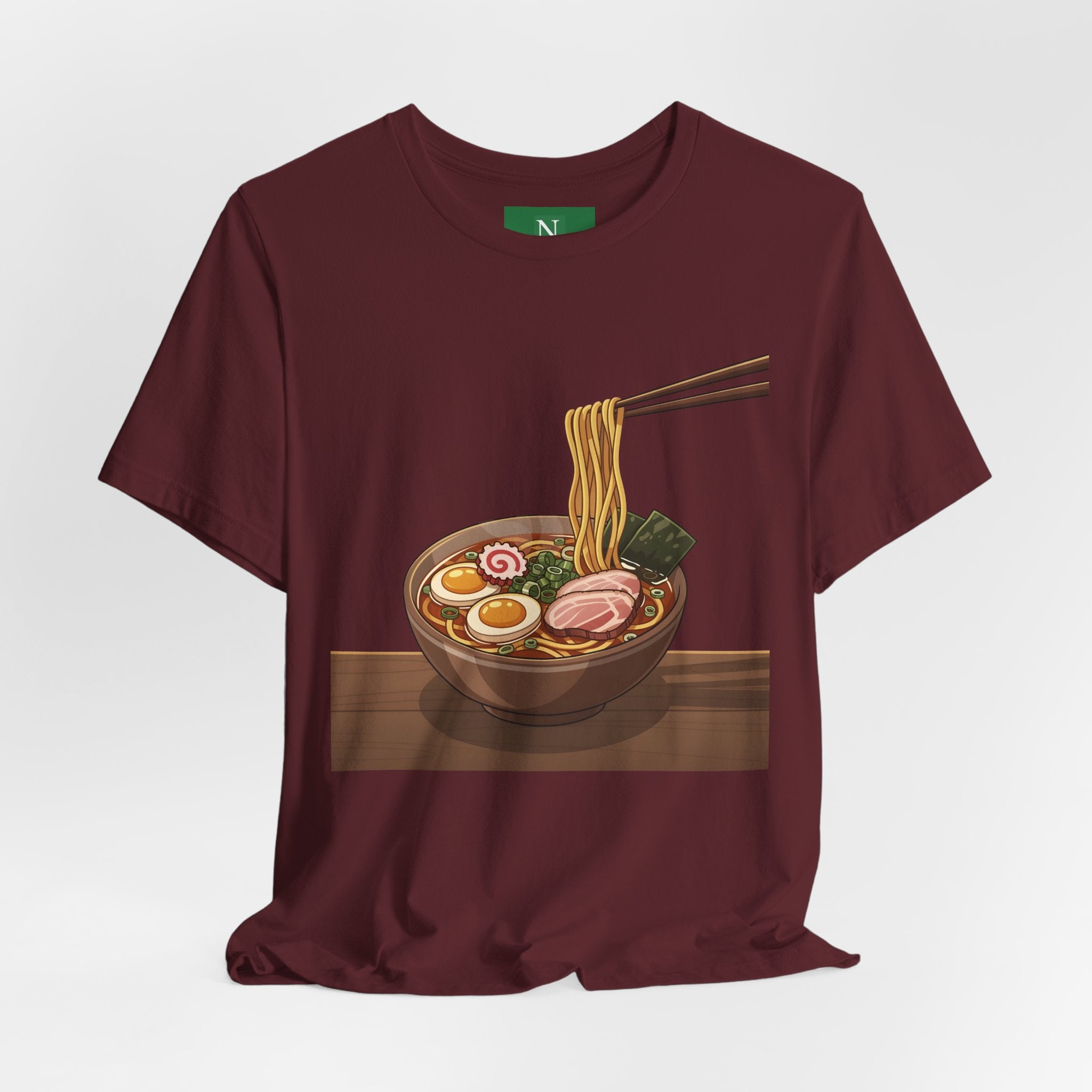 Ramen Bowl Graphic Tee – Chopsticks & Noodles Japanese Food T-Shirt