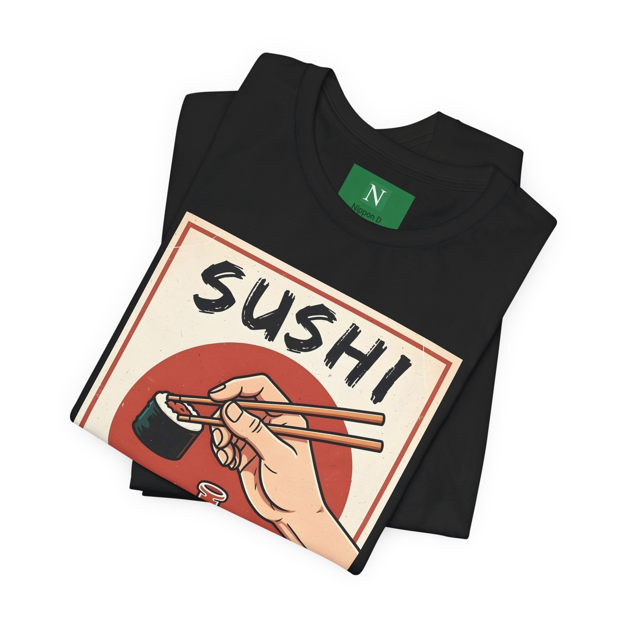 Sushi Poster Graphic Tee — Retro Japanese Sushi Shirt
