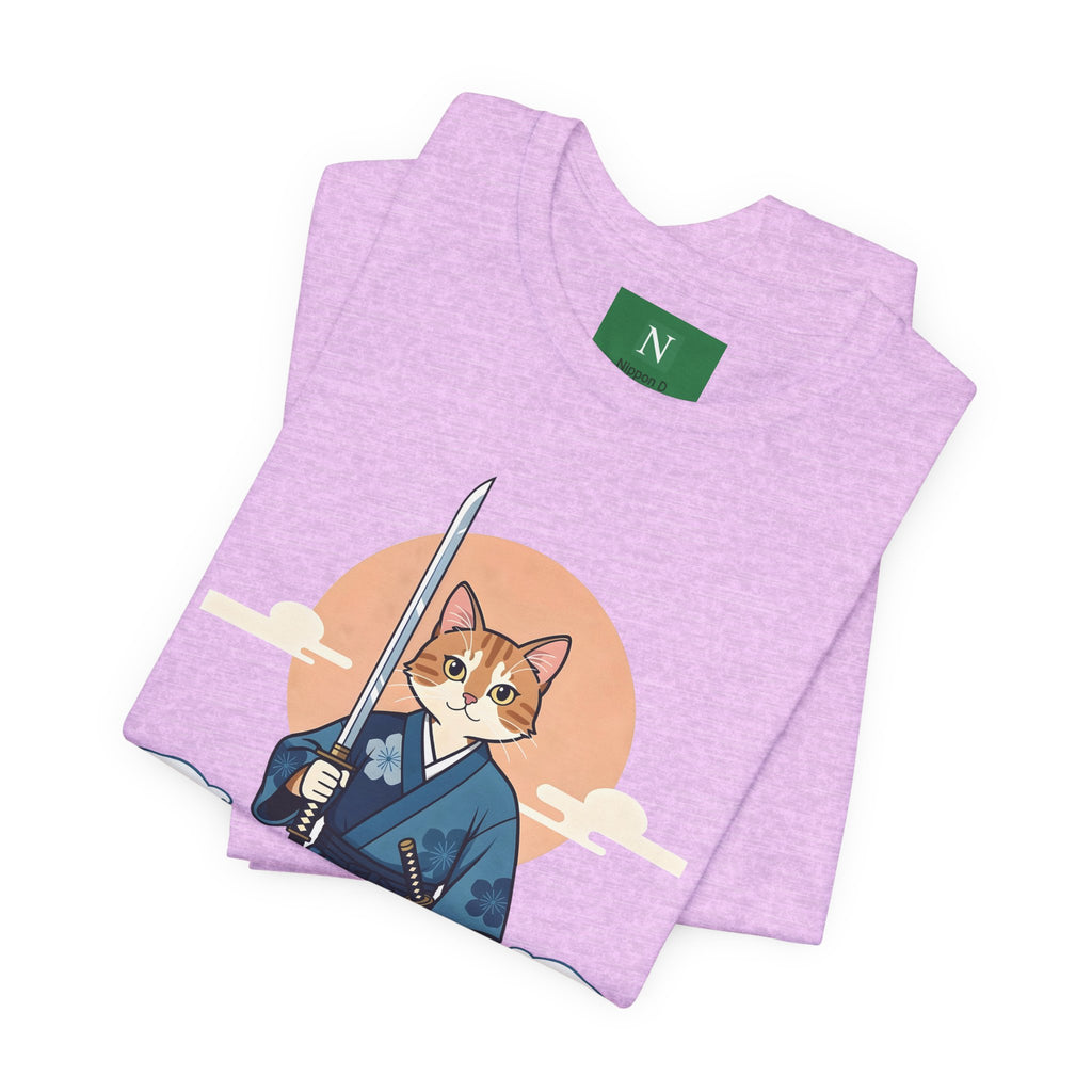 Samurai Cat T-Shirt — Japanese Wave Illustration Tee