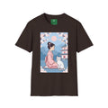 Cherry Blossom Geisha Tee — Japanese Girl & Cat Graphic T-Shirt