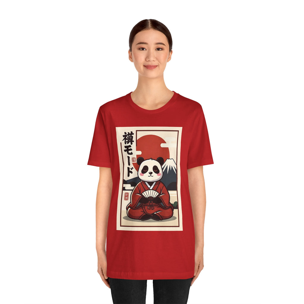 Panda Samurai Tee — Cute Japanese Ukiyo-e Style Graphic T-Shirt