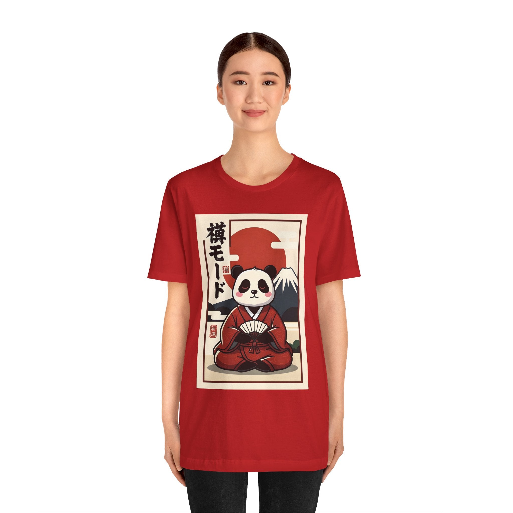 Panda Samurai Tee — Cute Japanese Ukiyo-e Style Graphic T-Shirt