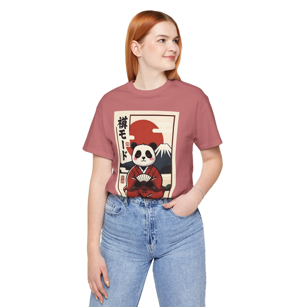 Panda Samurai Tee — Cute Japanese Ukiyo-e Style Graphic T-Shirt