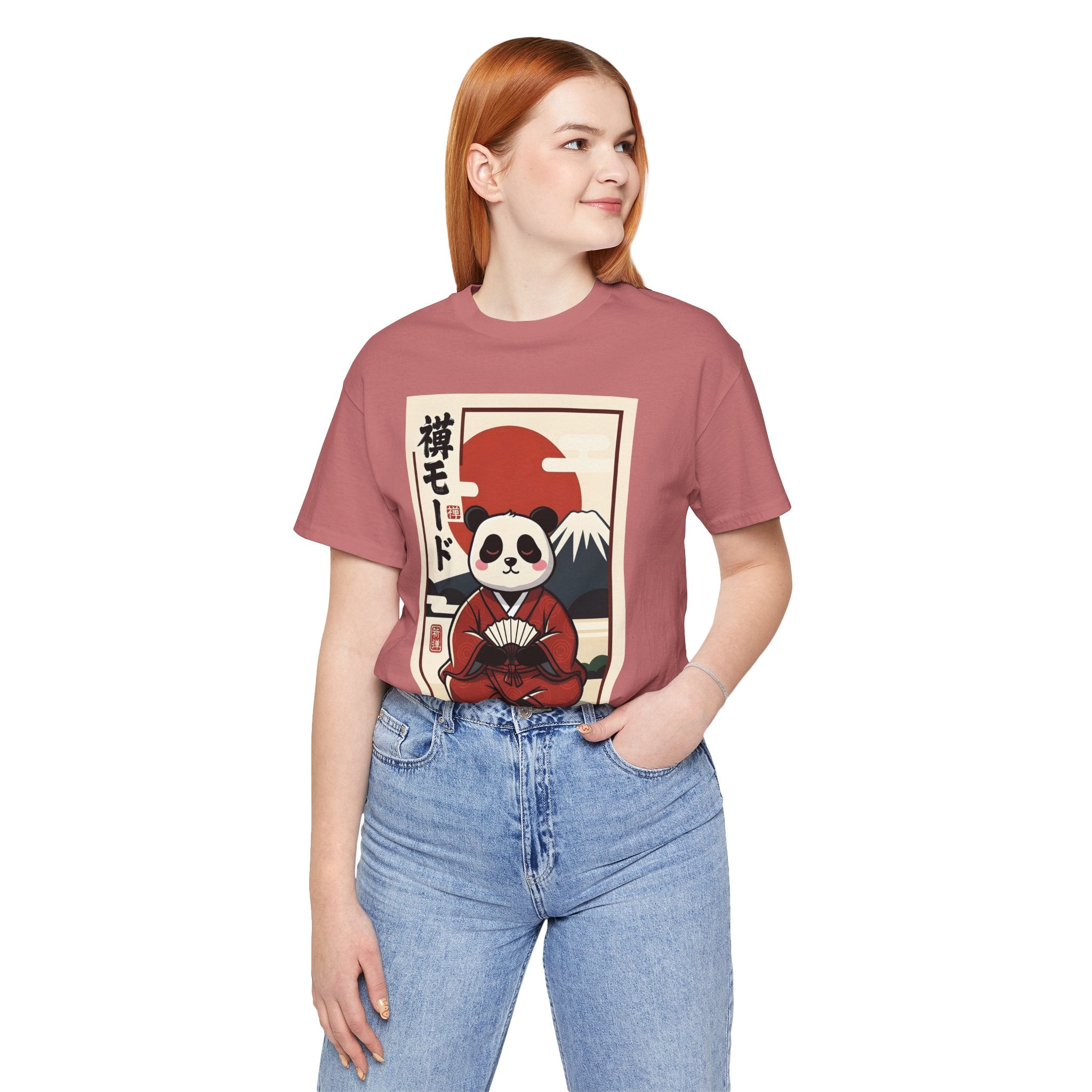 Panda Samurai Tee — Cute Japanese Ukiyo-e Style Graphic T-Shirt