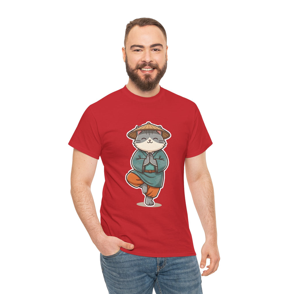 Meditating Cat Tee — Cute Zen Cat Yoga T-Shirt