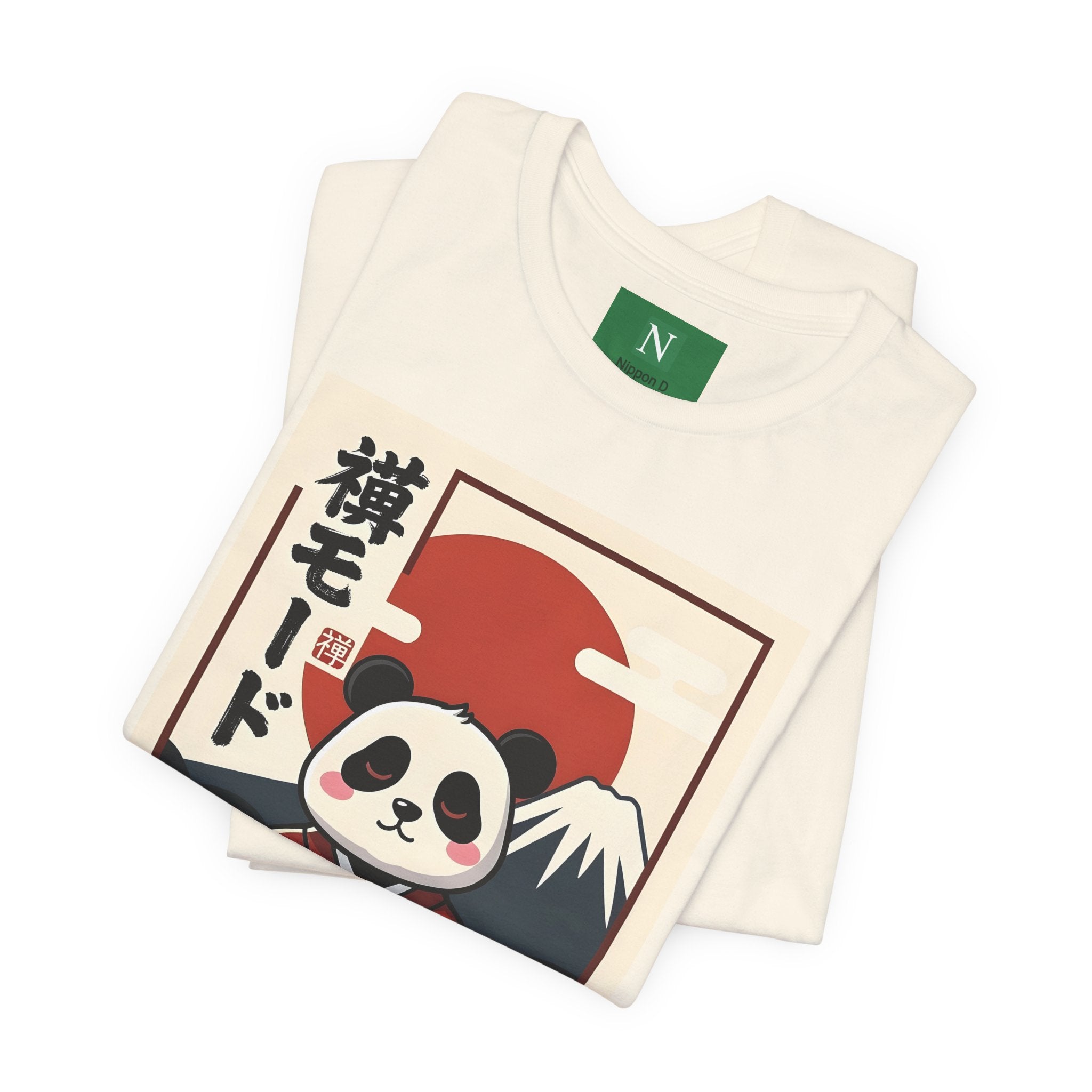 Panda Samurai Tee — Cute Japanese Ukiyo-e Style Graphic T-Shirt