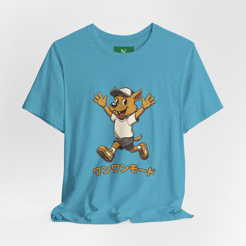 Happy Corgi Character Tee — ワンワンモード (Dog Mode) Cute Cartoon Shirt