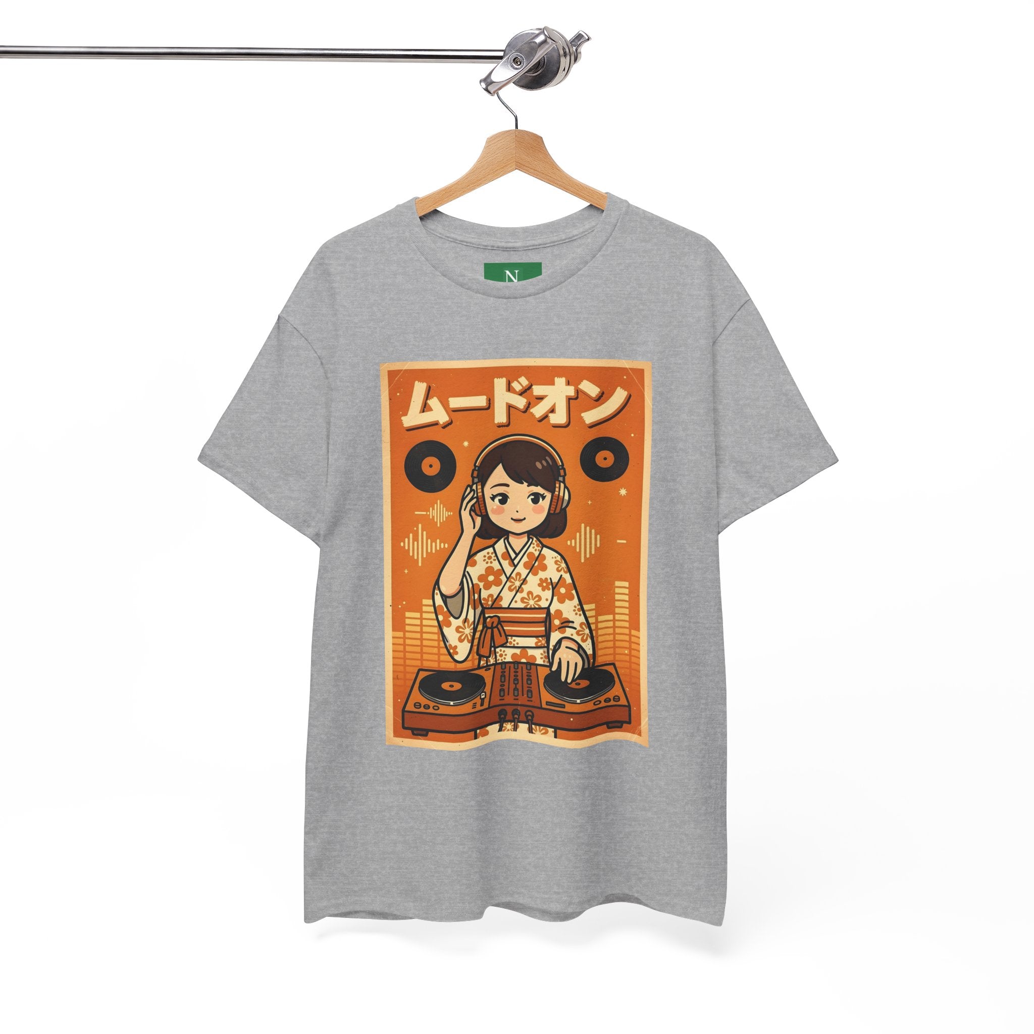 DJ Kimono T‑Shirt — Retro Japanese Anime Vinyl DJ Graphic Tee