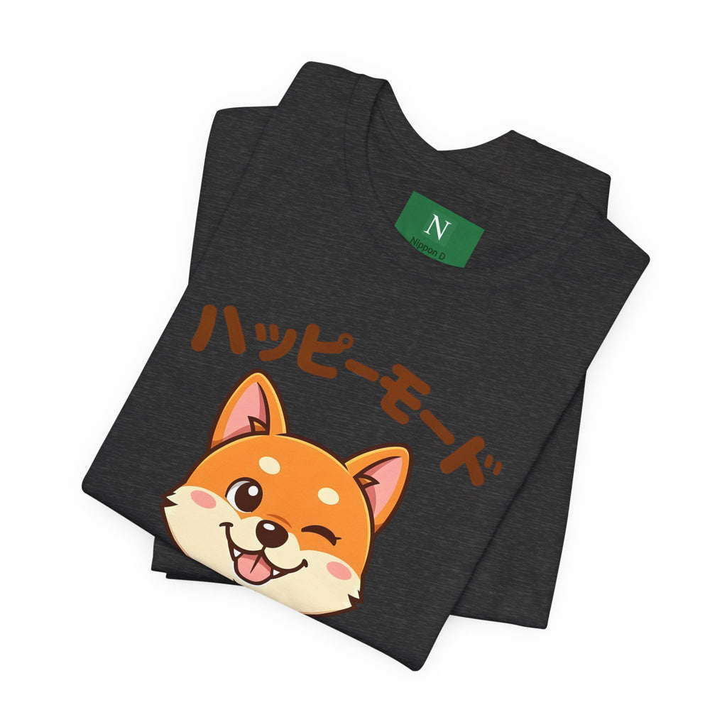 Happy Mode Shiba Inu T‑Shirt — Cute Japanese Kawaii Dog Tee