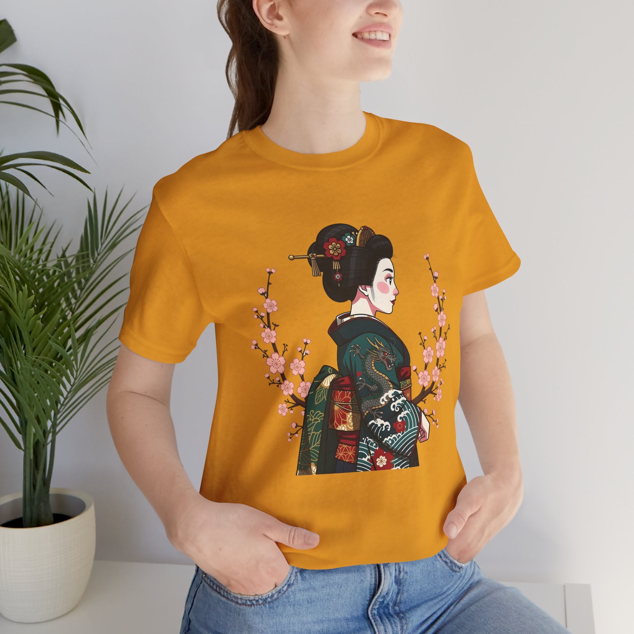 Geisha Blossom T‑Shirt — Vintage Japanese Art Tee