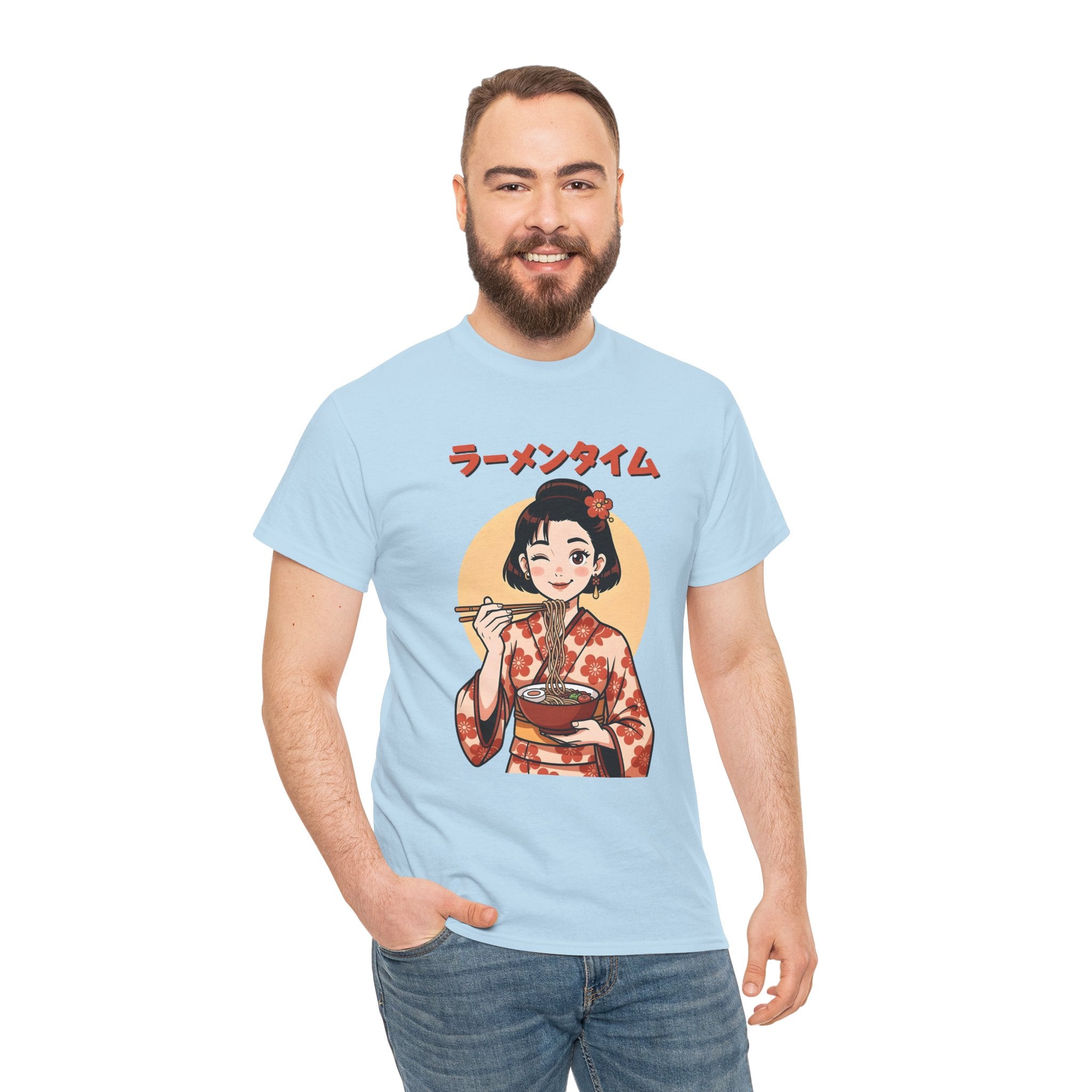 Ramen Time Tee — Cute Kimono Girl Eating Ramen Graphic T-Shirt