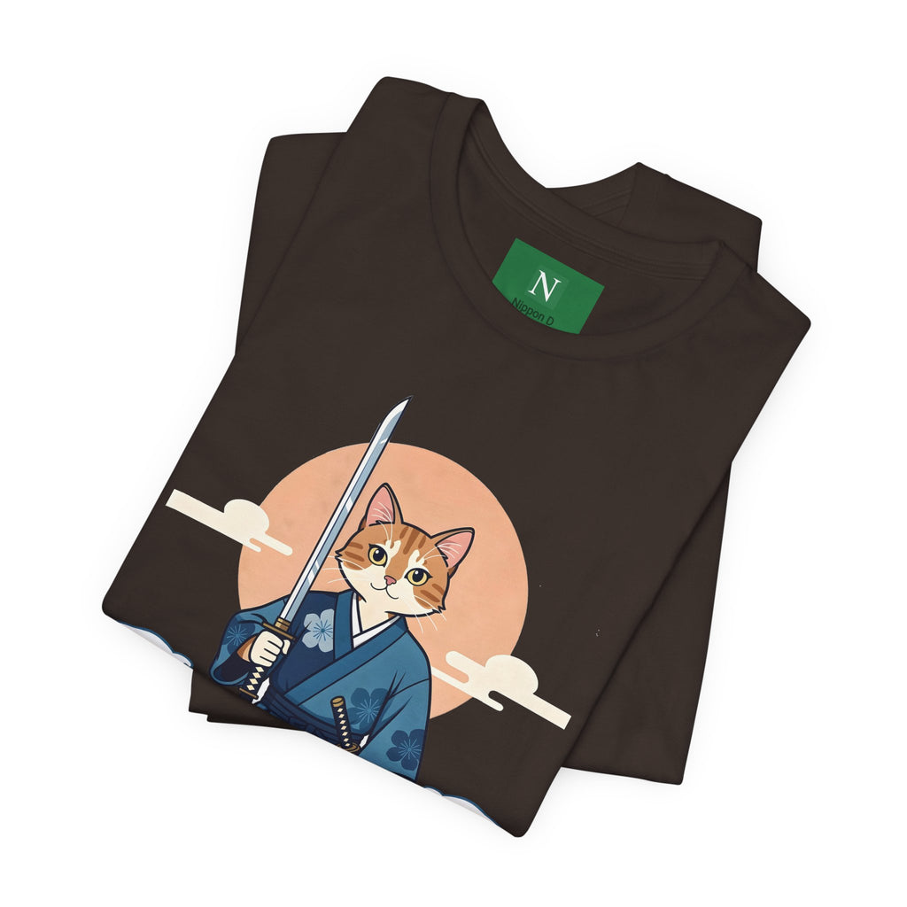 Samurai Cat T-Shirt — Japanese Wave Illustration Tee