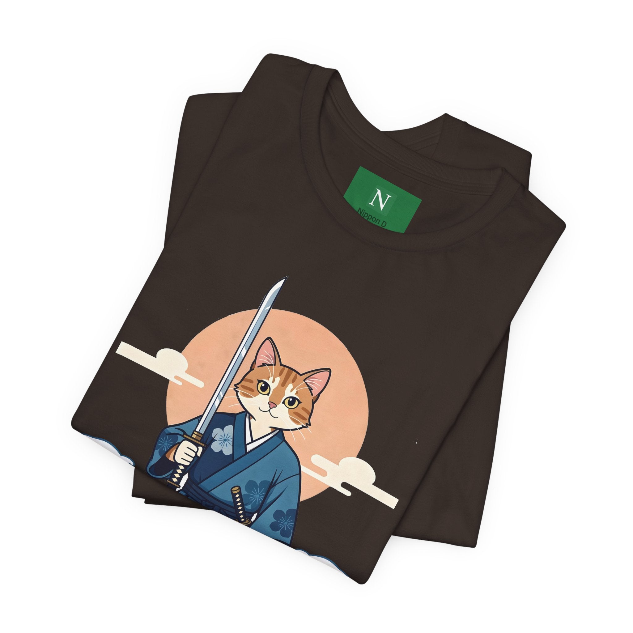 Samurai Cat T-Shirt — Japanese Wave Illustration Tee