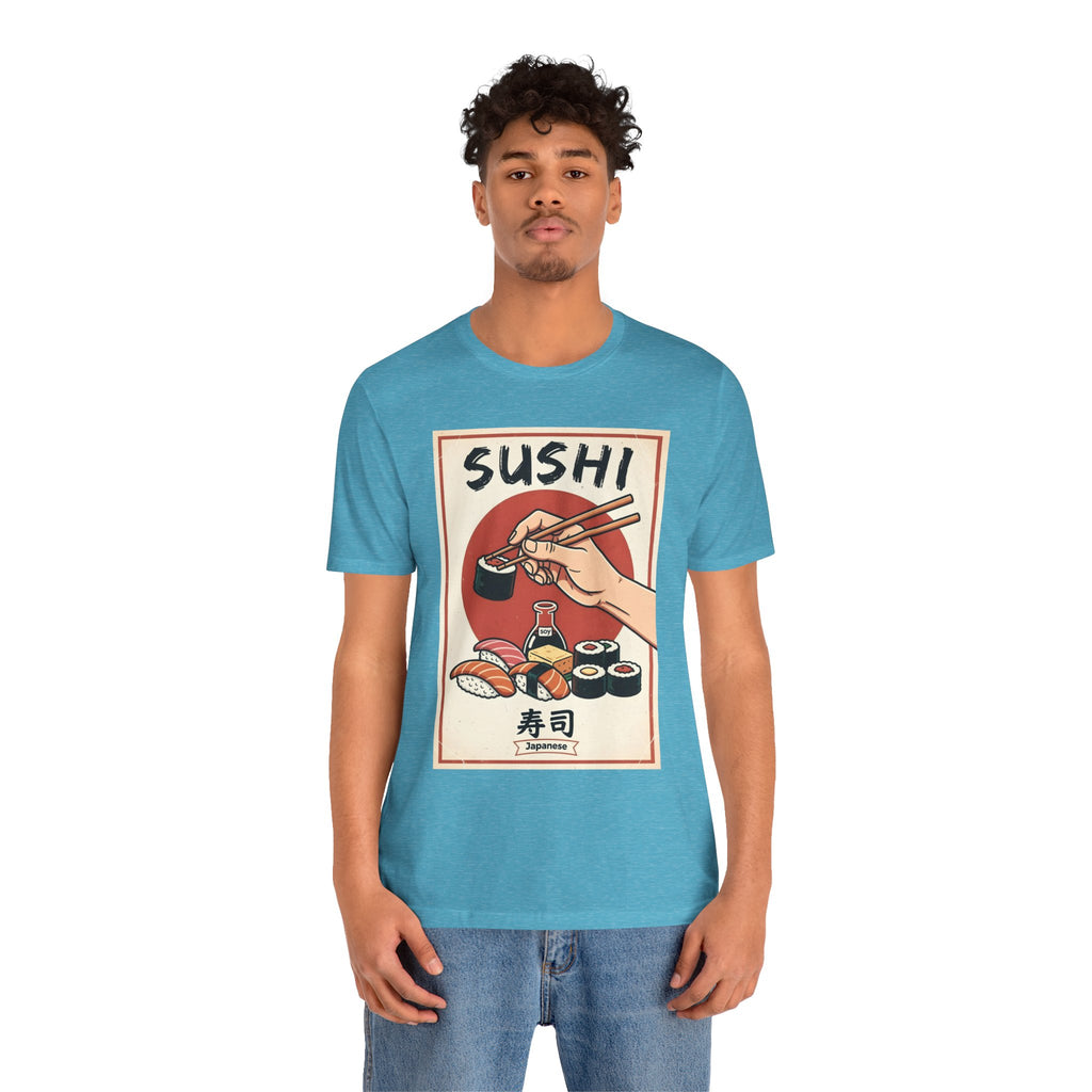 Sushi Poster Graphic Tee — Retro Japanese Sushi Shirt