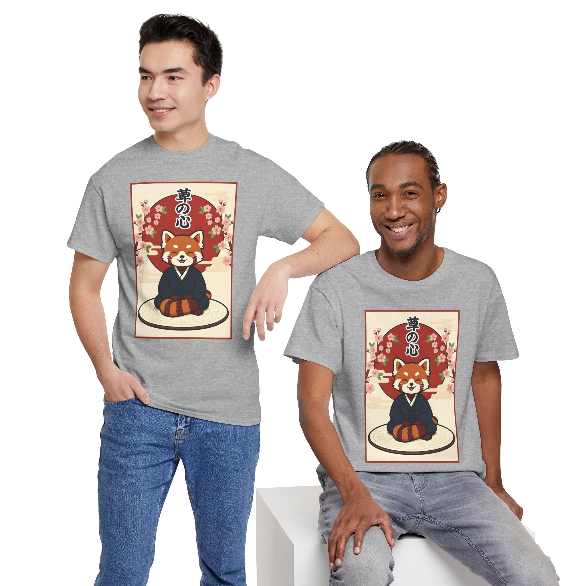 Red Panda Zen T-Shirt — Cute Japanese-Inspired Meditation Design