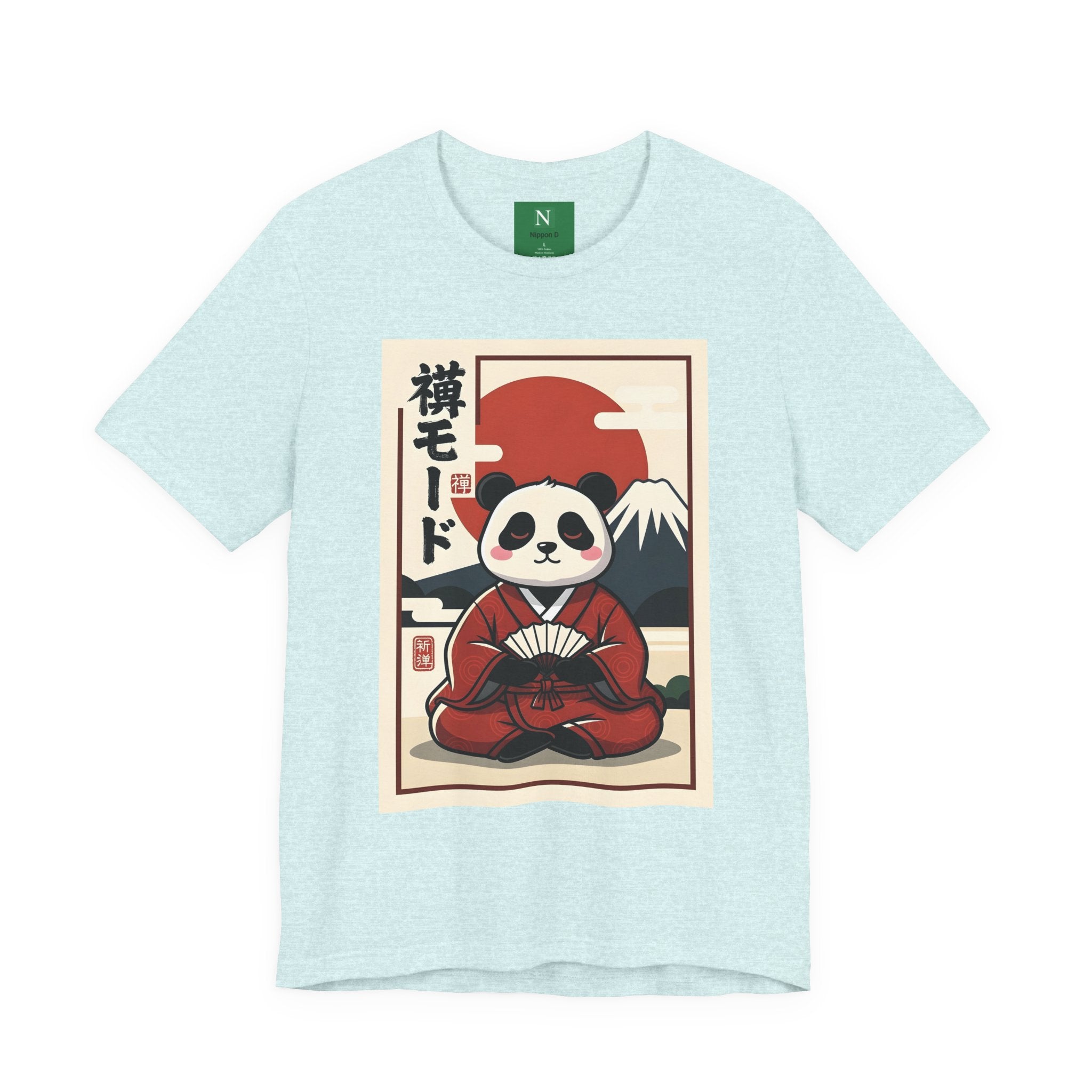 Panda Samurai Tee — Cute Japanese Ukiyo-e Style Graphic T-Shirt