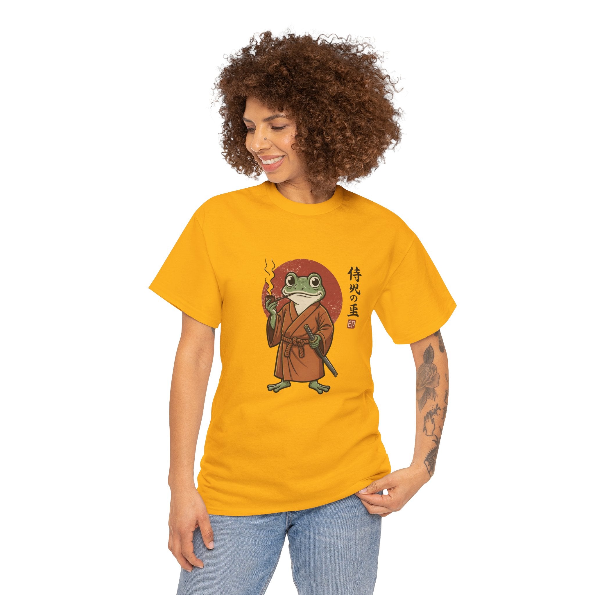 Samurai Frog T‑Shirt — Japanese Style Frog Warrior Tee