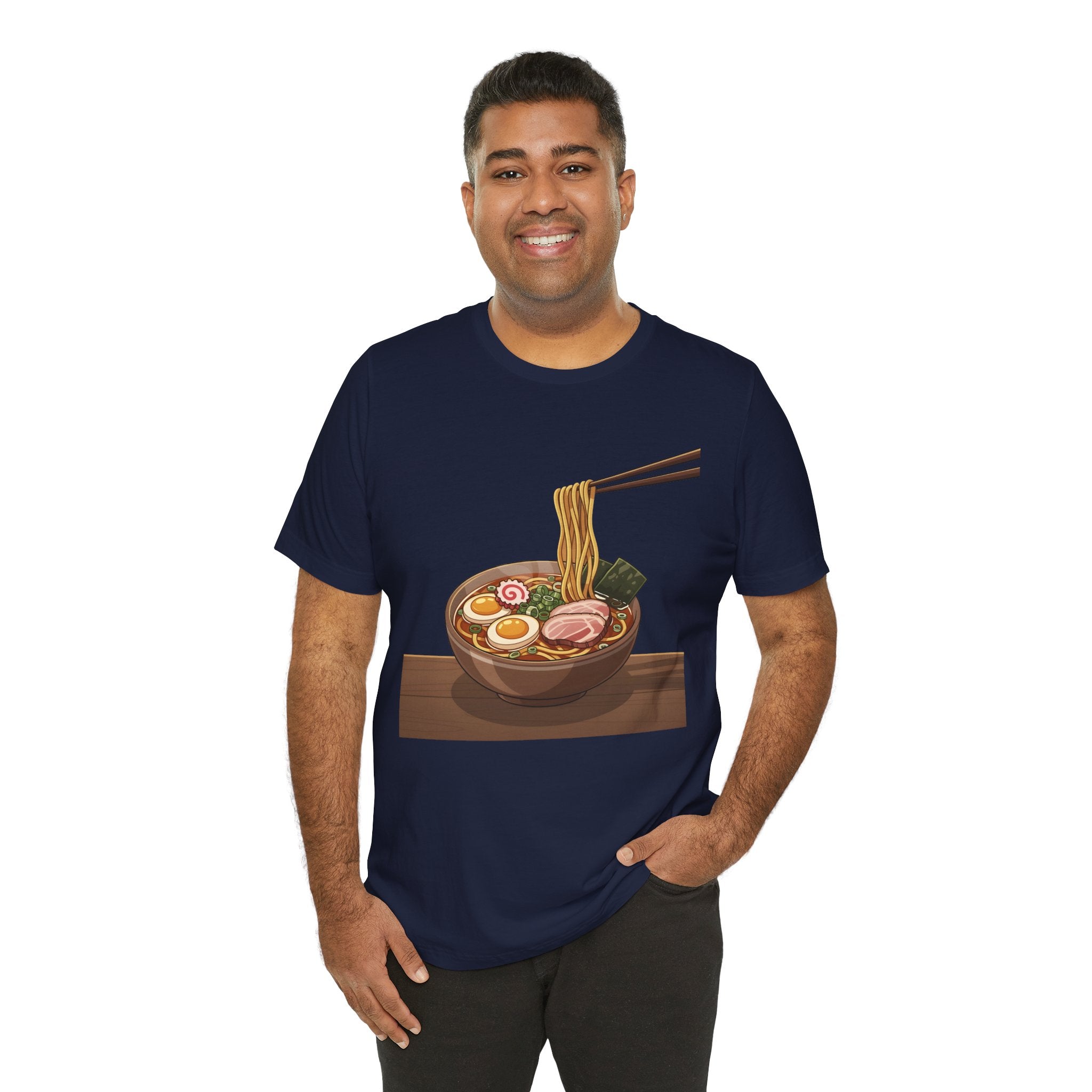 Ramen Bowl Graphic Tee – Chopsticks & Noodles Japanese Food T-Shirt