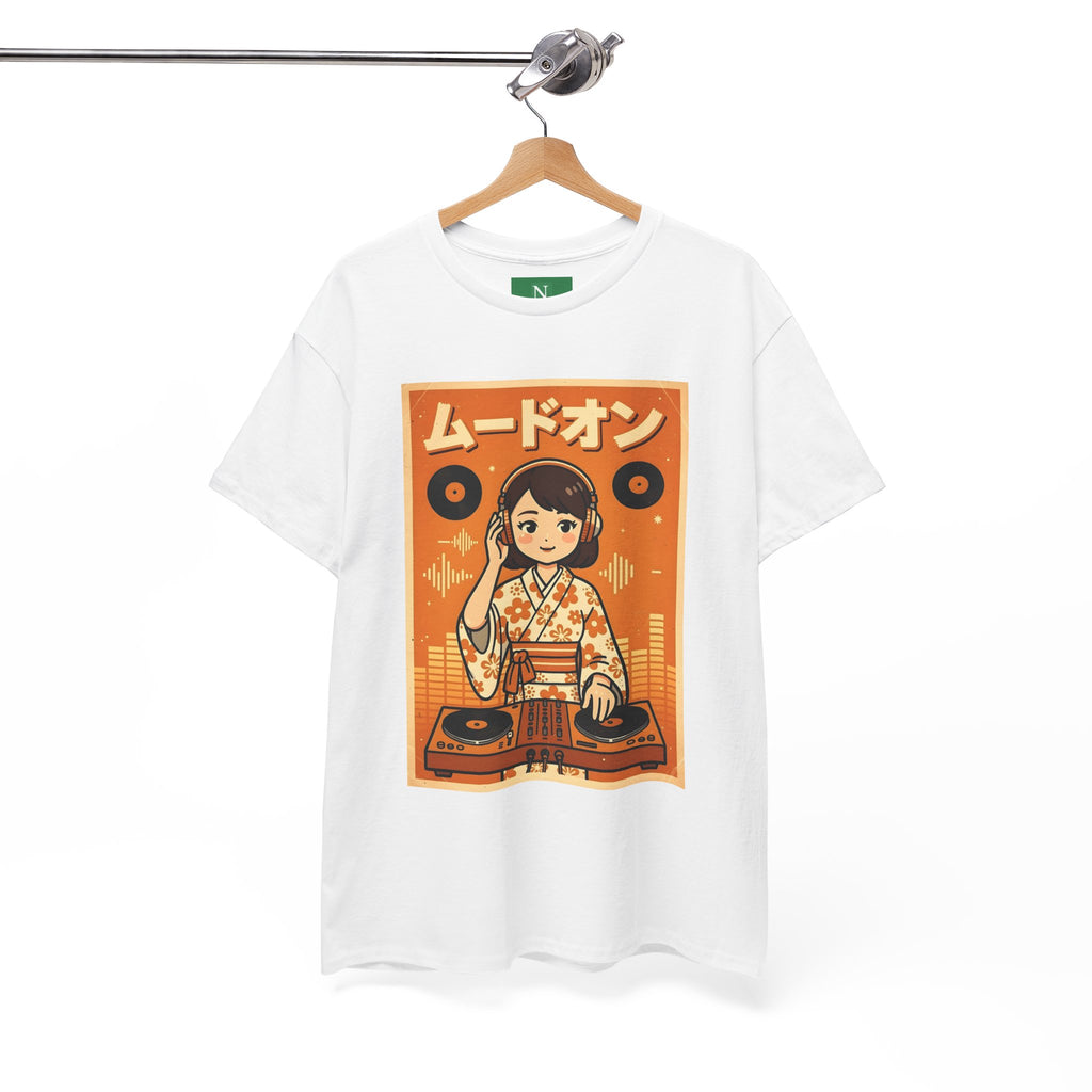 DJ Kimono T‑Shirt — Retro Japanese Anime Vinyl DJ Graphic Tee