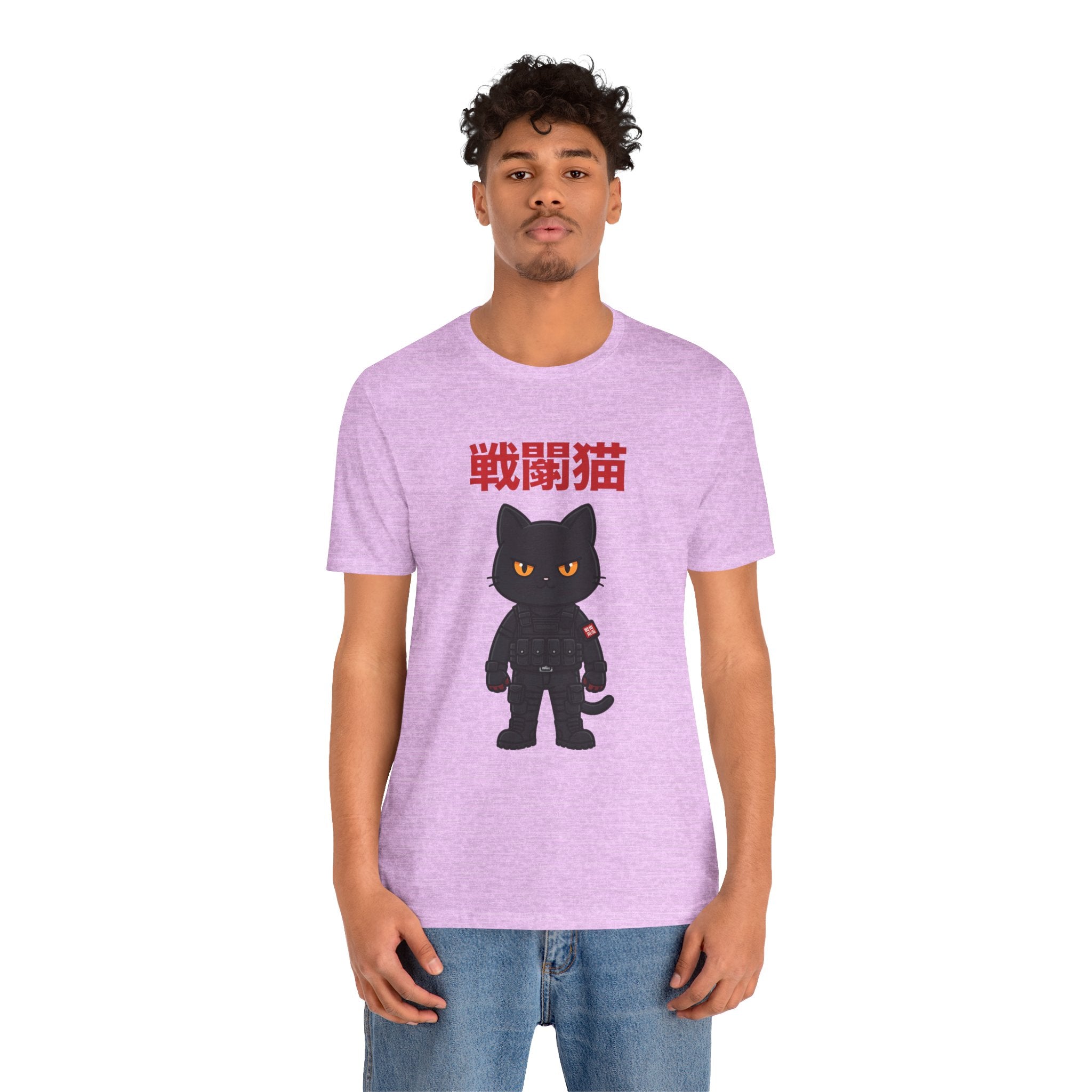 Warrior Cat T-Shirt — Black Cat Samurai Graphic Tee (戦闘猫)