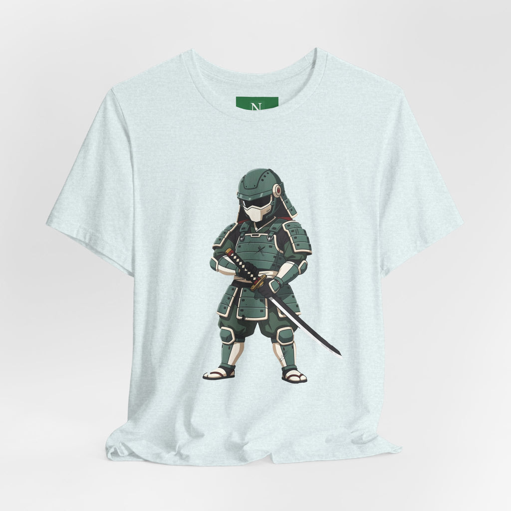 Samurai Cat T-Shirt – Cute Armored Kitty with Katana Graphic
