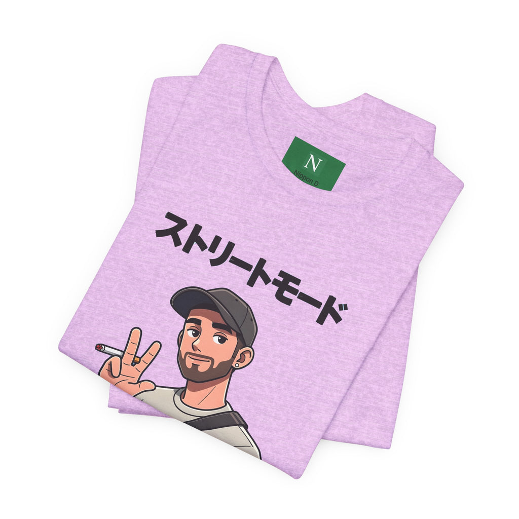 Street Mode Graphic Tee — Japanese Text Casual Urban T-Shirt