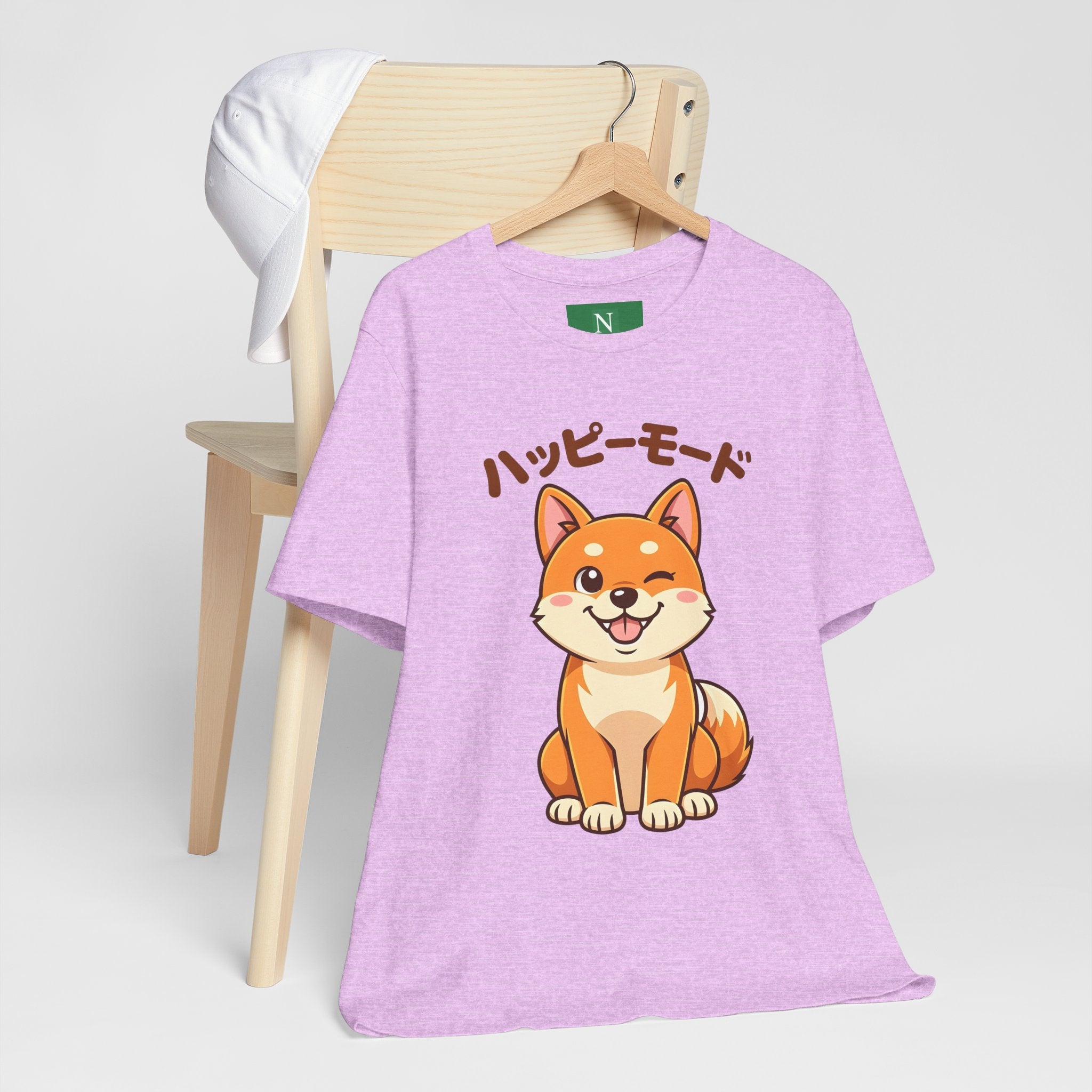 Happy Mode Shiba Inu T‑Shirt — Cute Japanese Kawaii Dog Tee