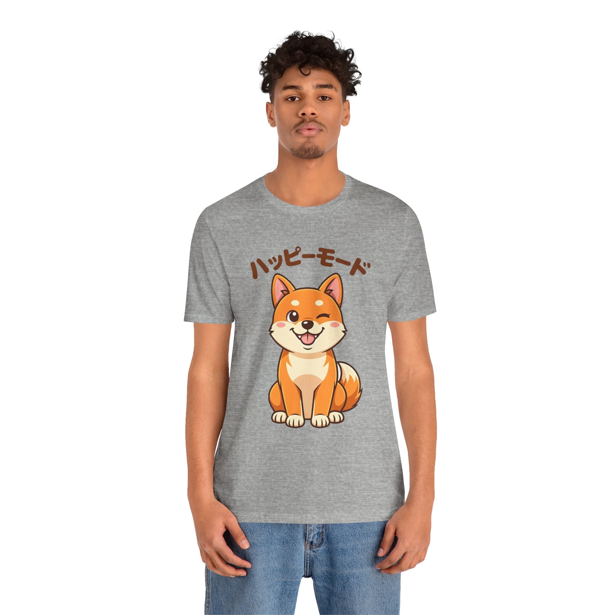 Happy Mode Shiba Inu T‑Shirt — Cute Japanese Kawaii Dog Tee