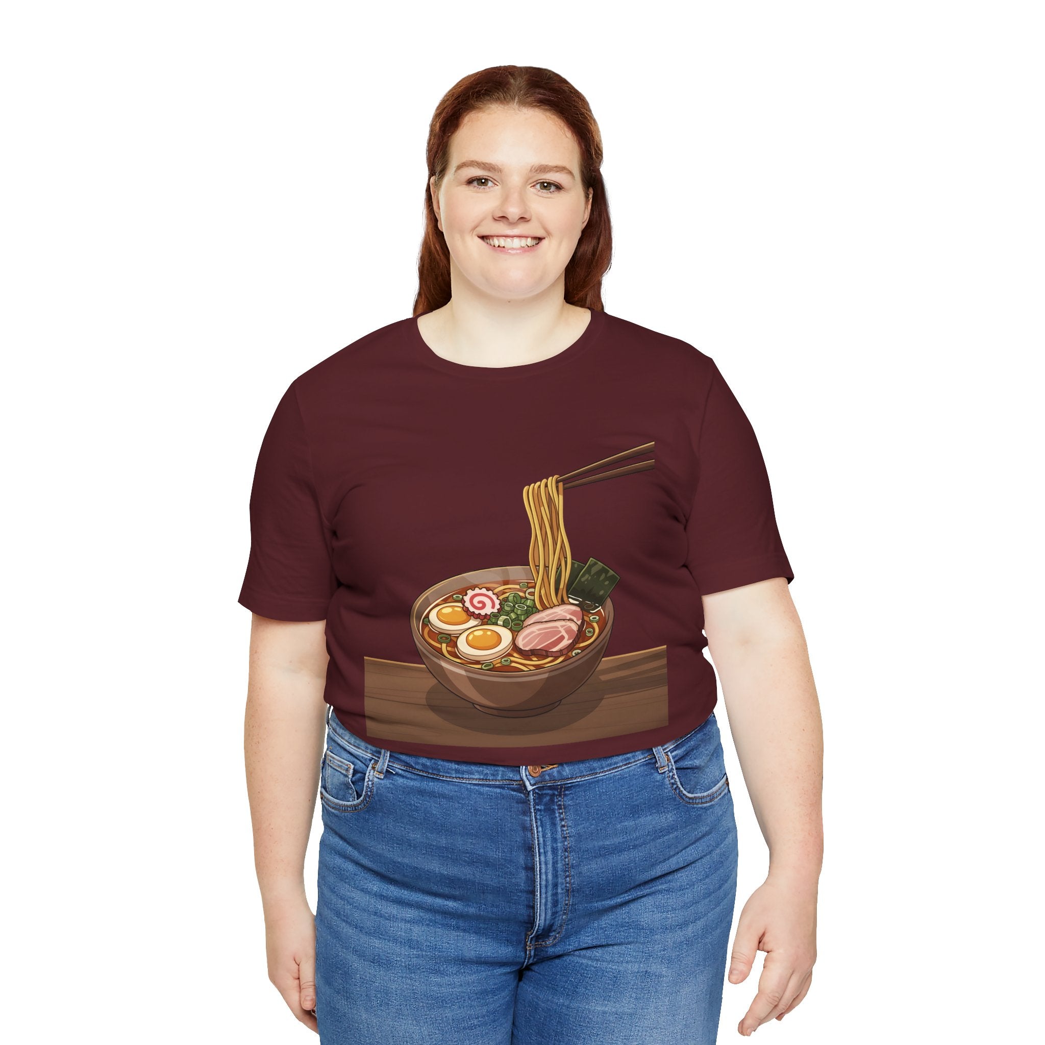 Ramen Bowl Graphic Tee – Chopsticks & Noodles Japanese Food T-Shirt