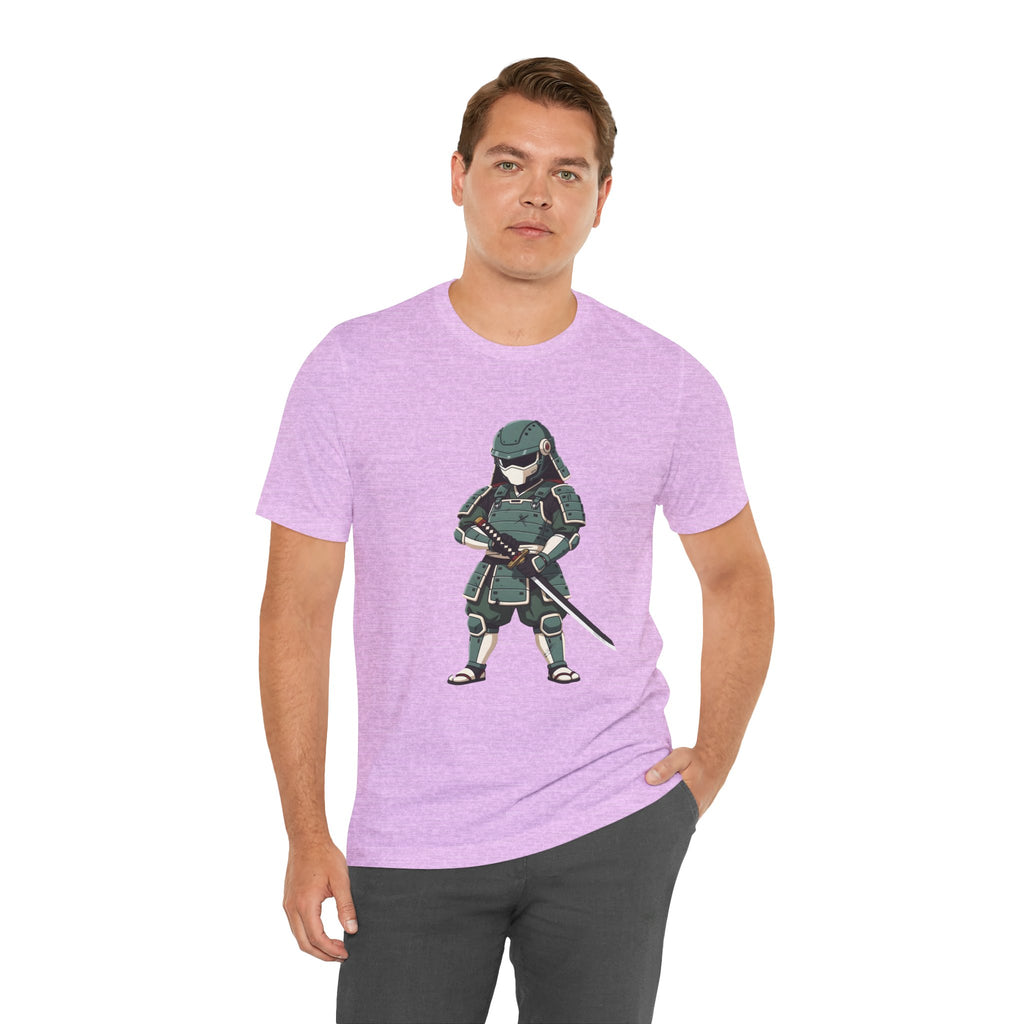 Samurai Cat T-Shirt – Cute Armored Kitty with Katana Graphic
