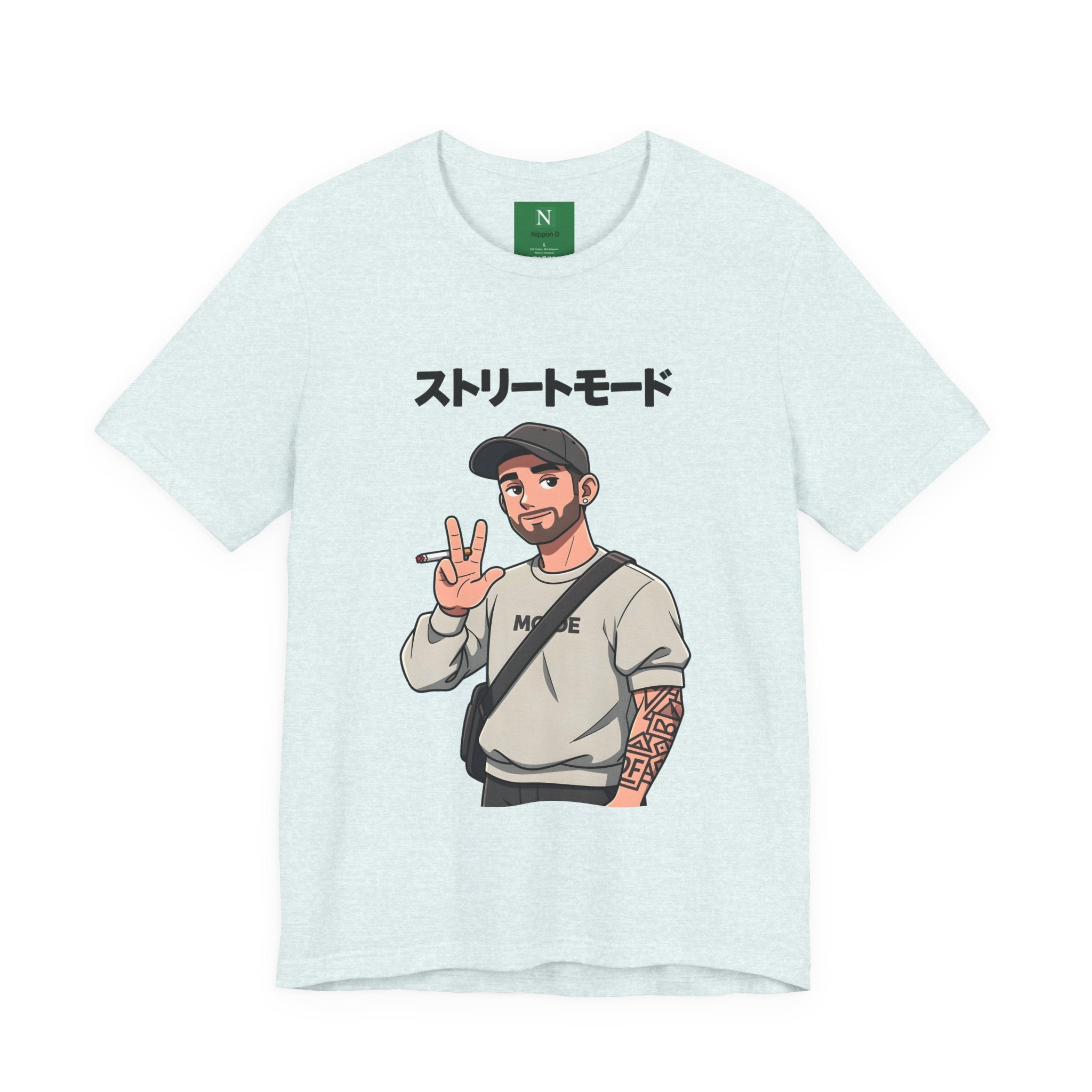 Street Mode Graphic Tee — Japanese Text Casual Urban T-Shirt