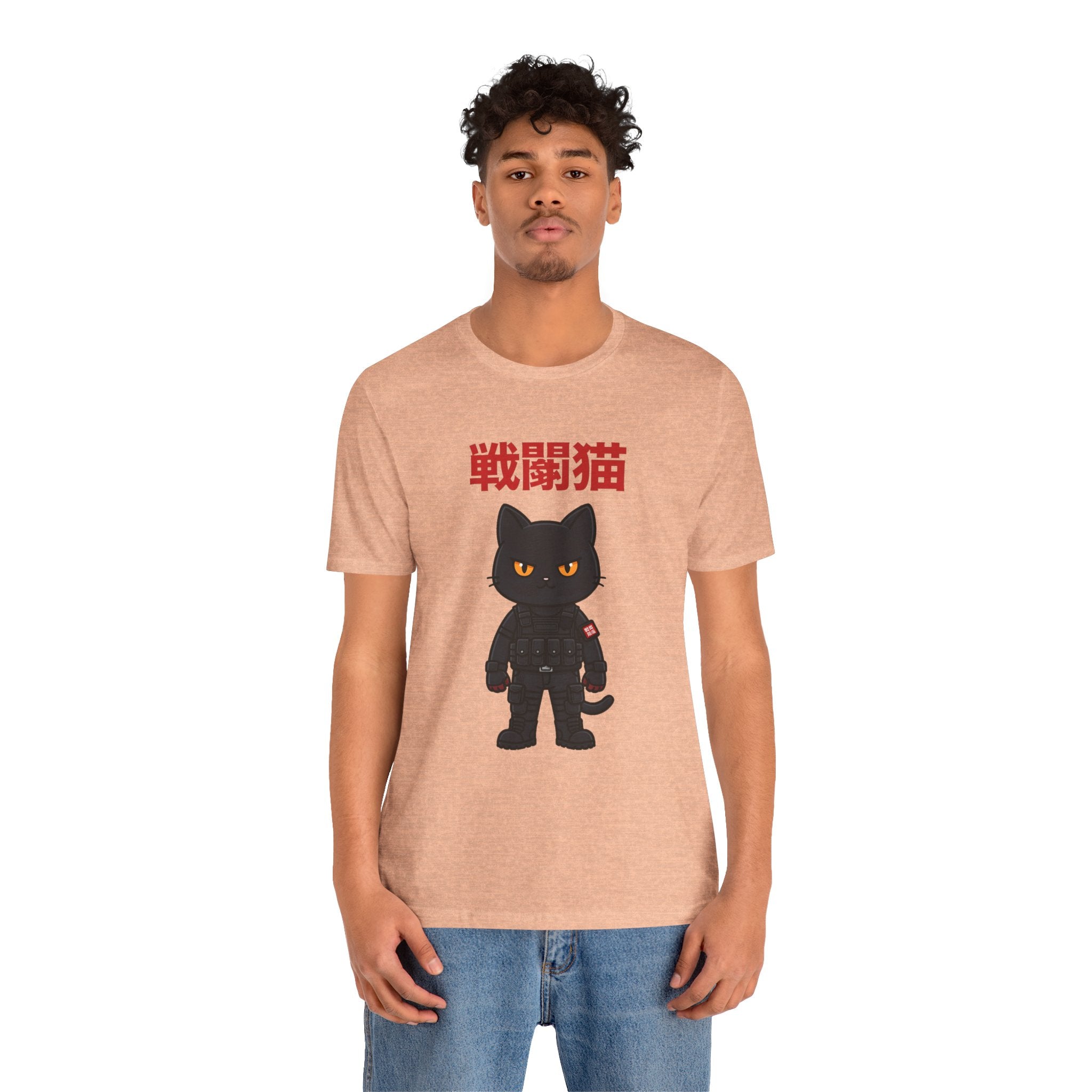 Warrior Cat T-Shirt — Black Cat Samurai Graphic Tee (戦闘猫)