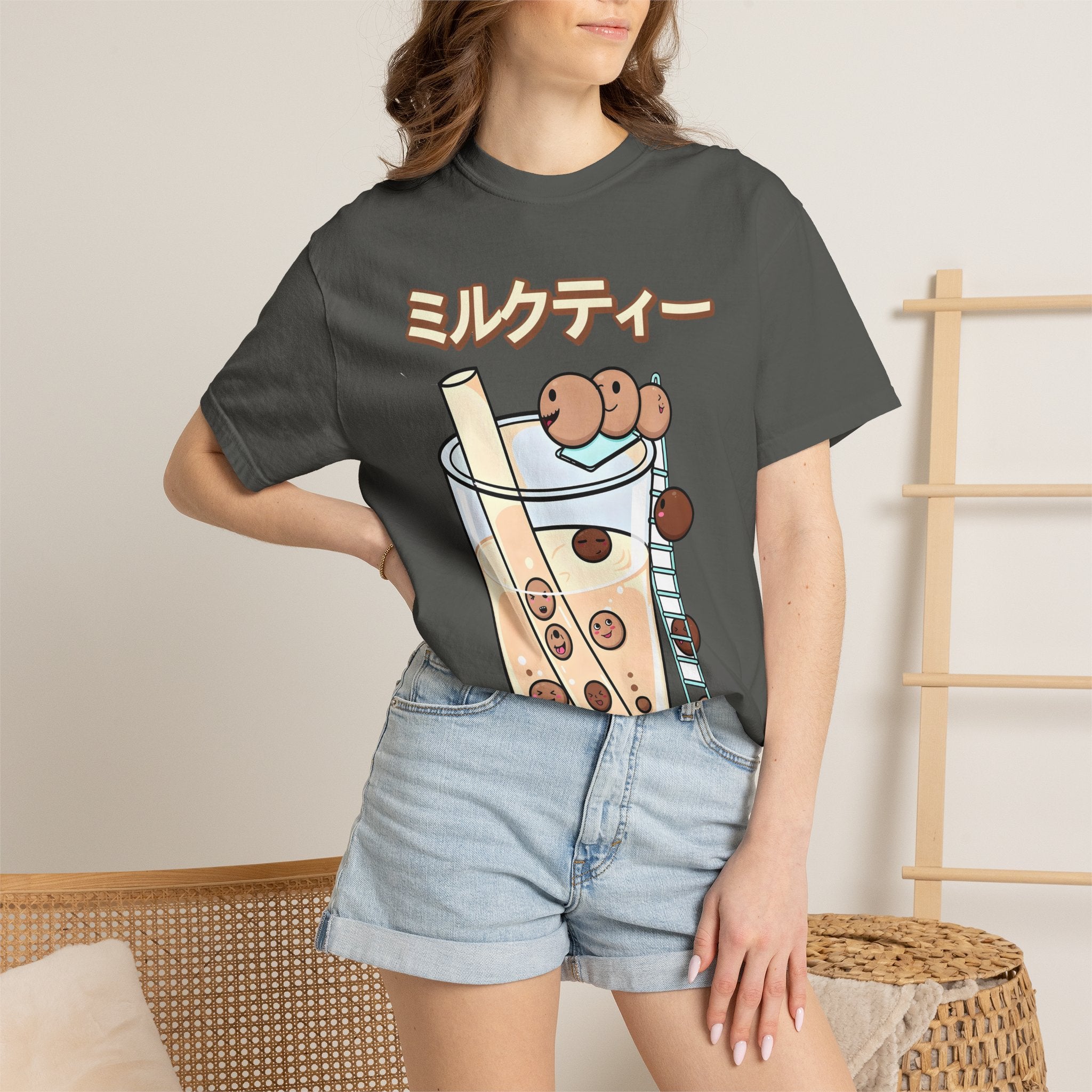 Boba Milk Tea T-Shirt — ミルクティー Cute Bubble Tea Graphic Tee