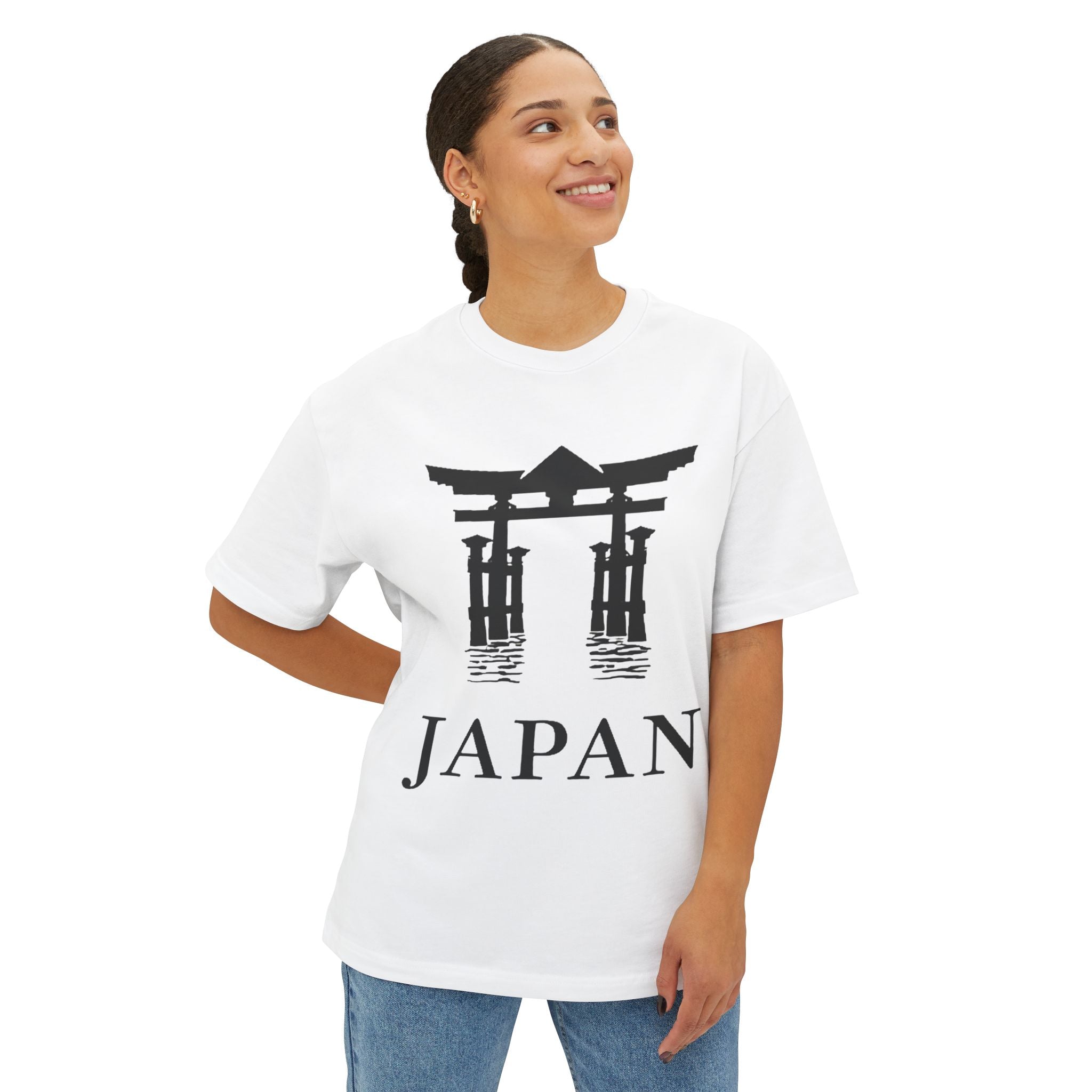 Japanese Wave Art Unisex Oversized Boxy Tee, Casual Streetwear, Vintage Graphic Tee, Summer Outfit, Gift for Art Lovers