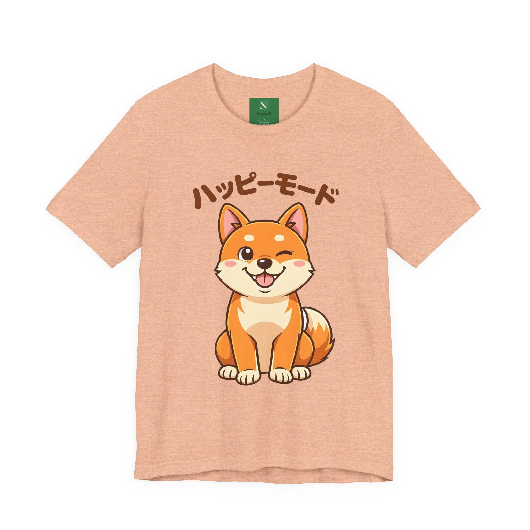 Happy Mode Shiba Inu T‑Shirt — Cute Japanese Kawaii Dog Tee